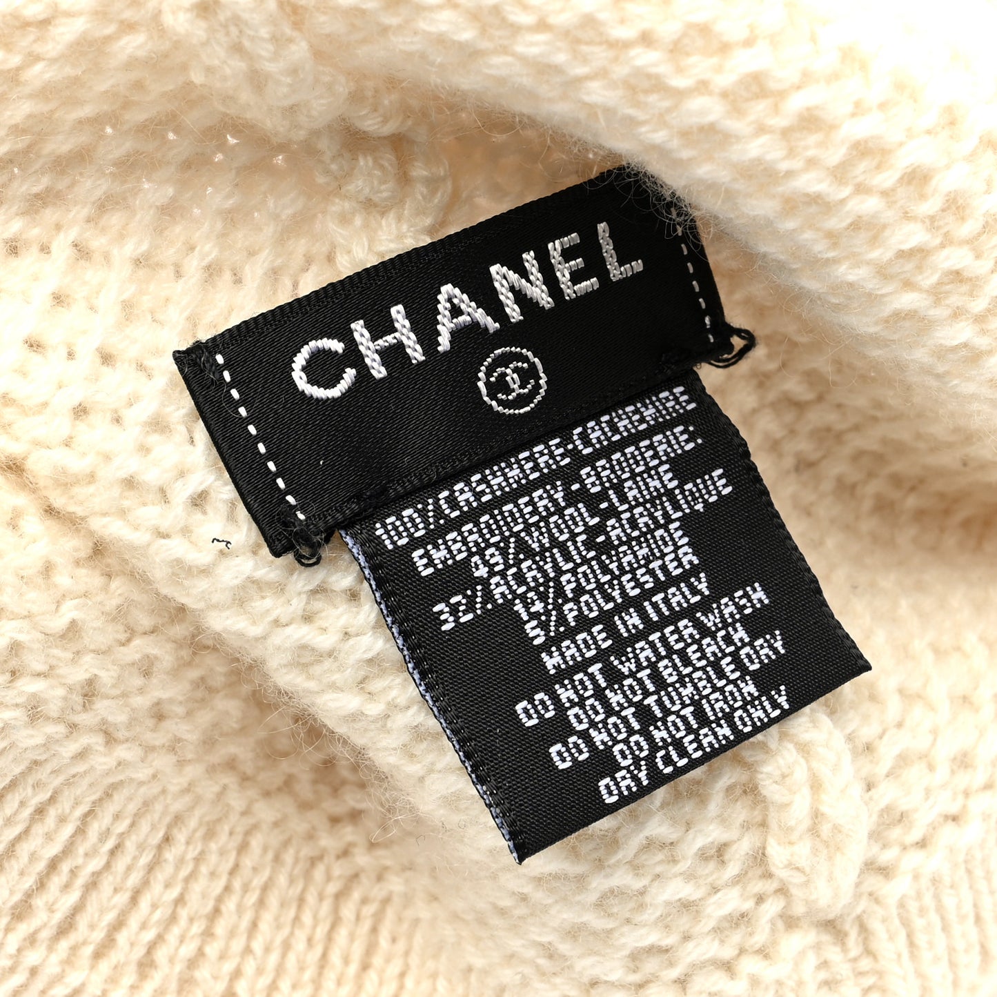 Cashmere CC Beanie Hat White Pink