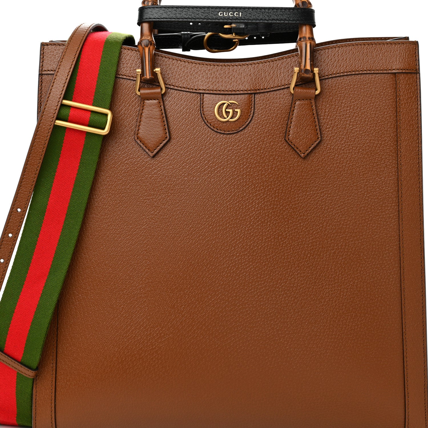 Gucci Wonka Grain Calfskin Large Diana Tote Bag Cuir Black 7 of 10