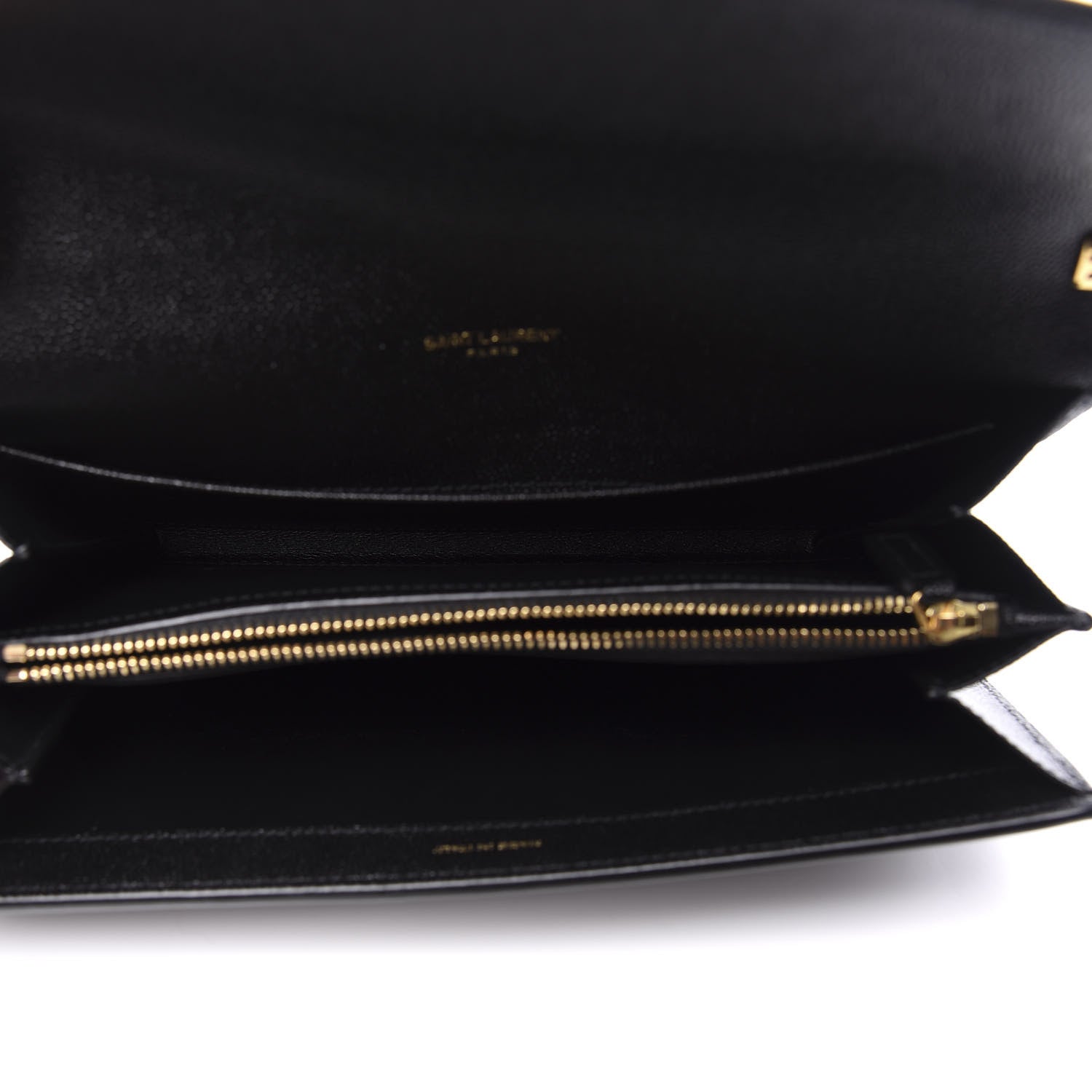 Saint Laurent Grain De Poudre Mini Uptown Crossbody Bag Black 4 of 10