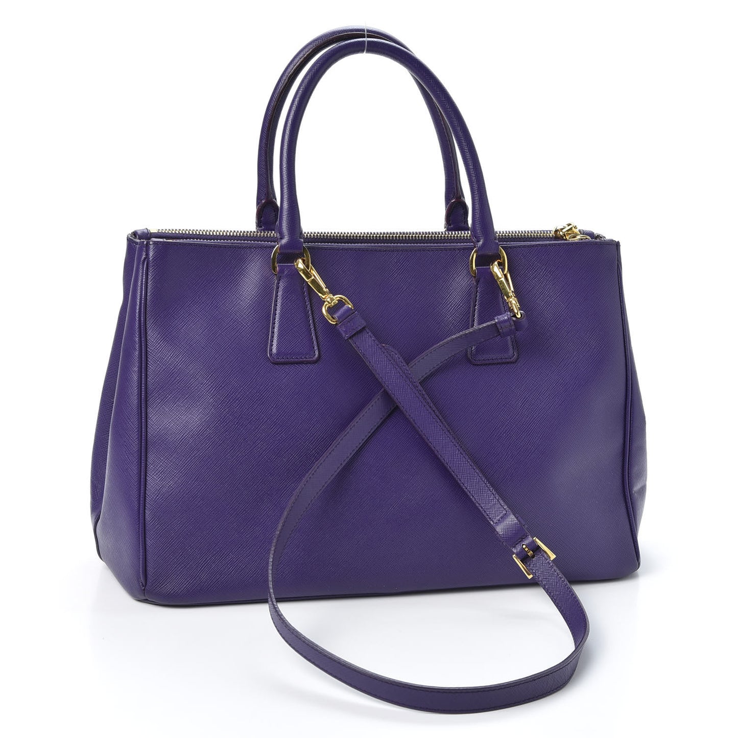 Saffiano Medium Galleria Double Zip Tote Viola