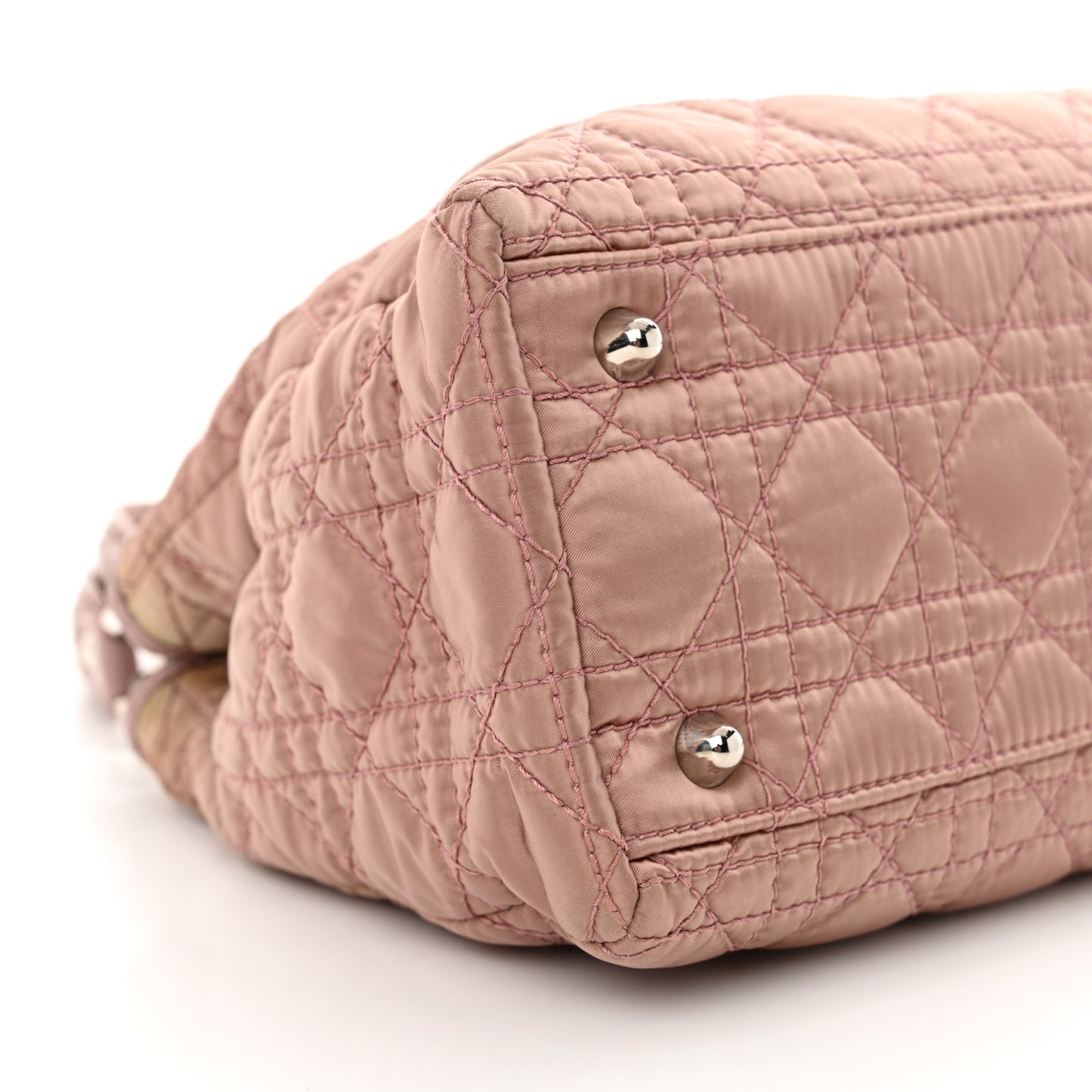 Satin Cannage Charming Small Lock Flap Shoulder Bag Pink