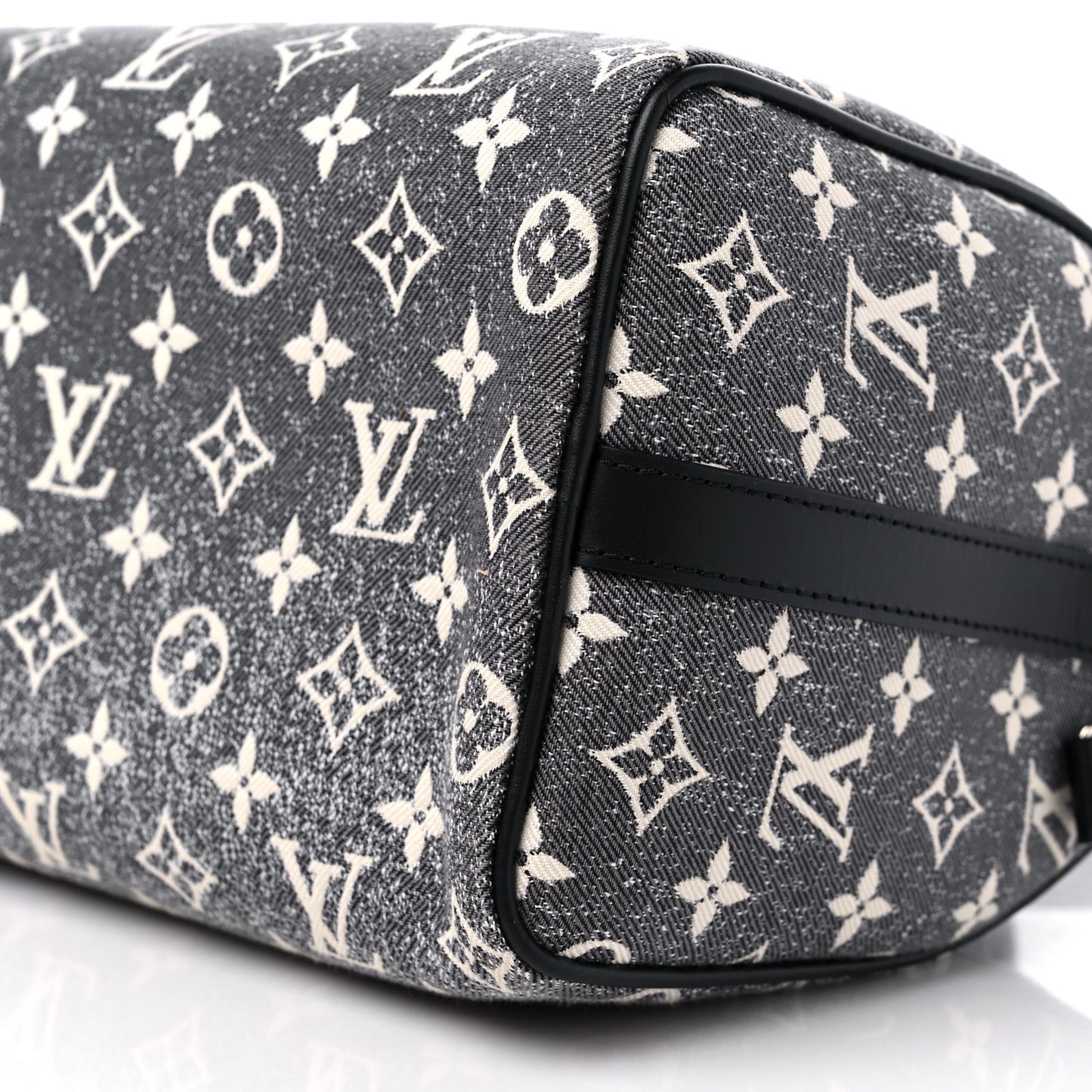 Denim Monogram Jacquard Speedy Bandouliere 25 Black