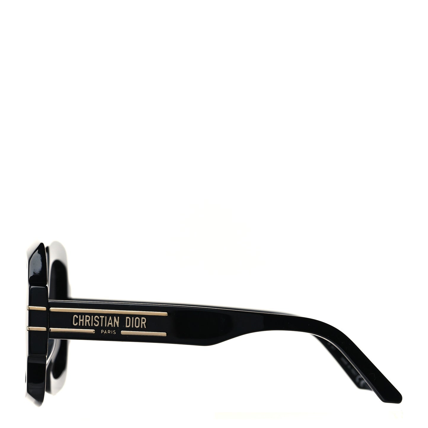 Acetate Diorsignature S1U Square Sunglasses Black