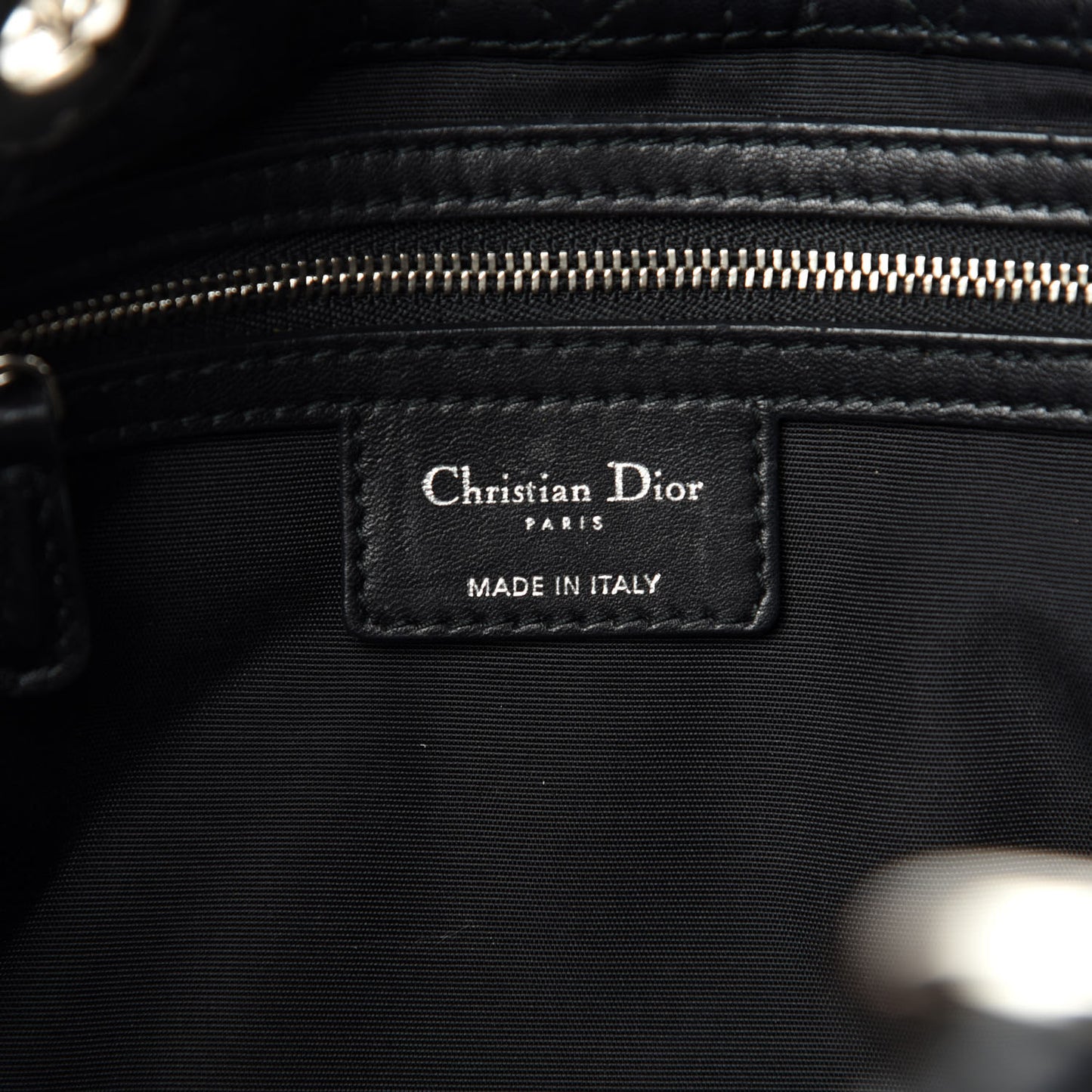Lambskin Cannage Large Dior Soft Shopping Tote Black