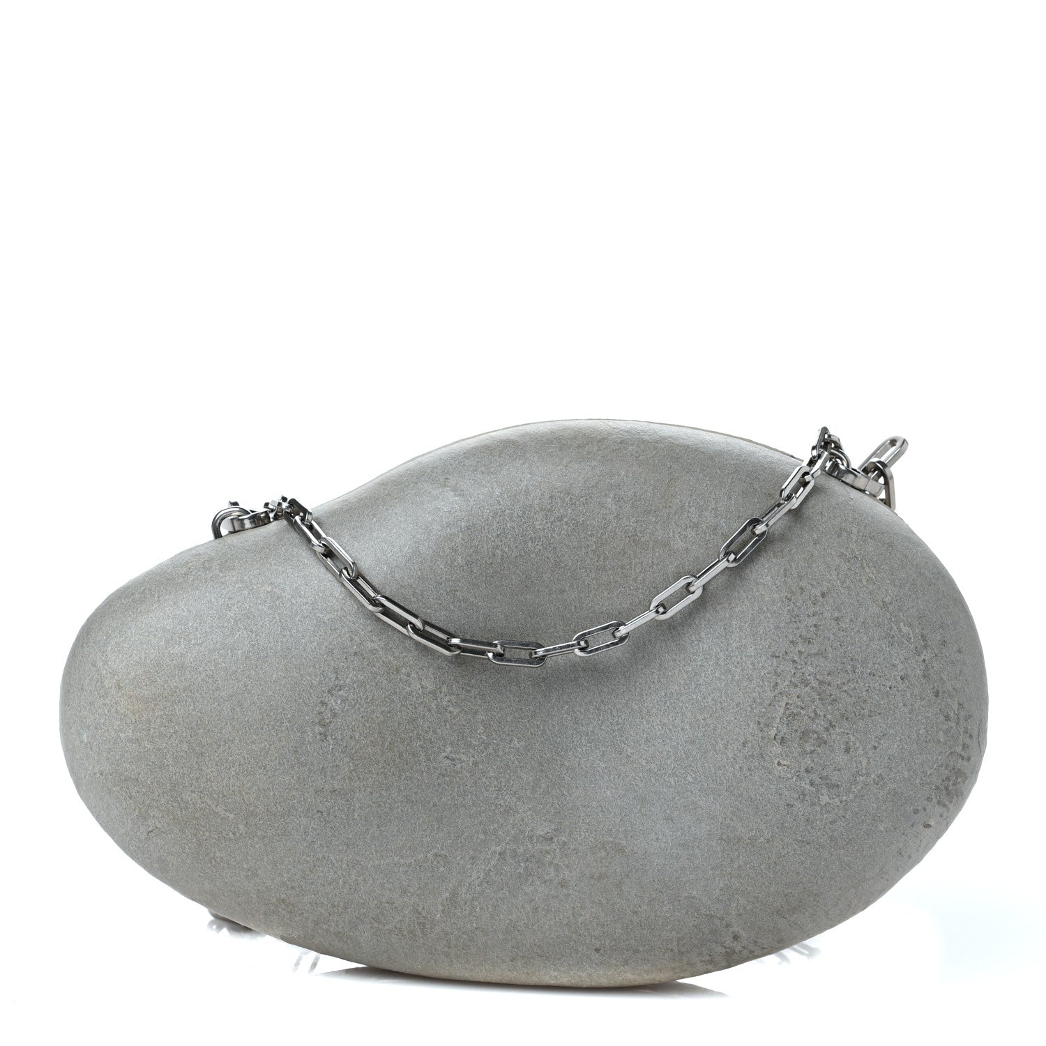 Bottega Veneta Pebble Rock Mini Chain Clutch Grey 1113995