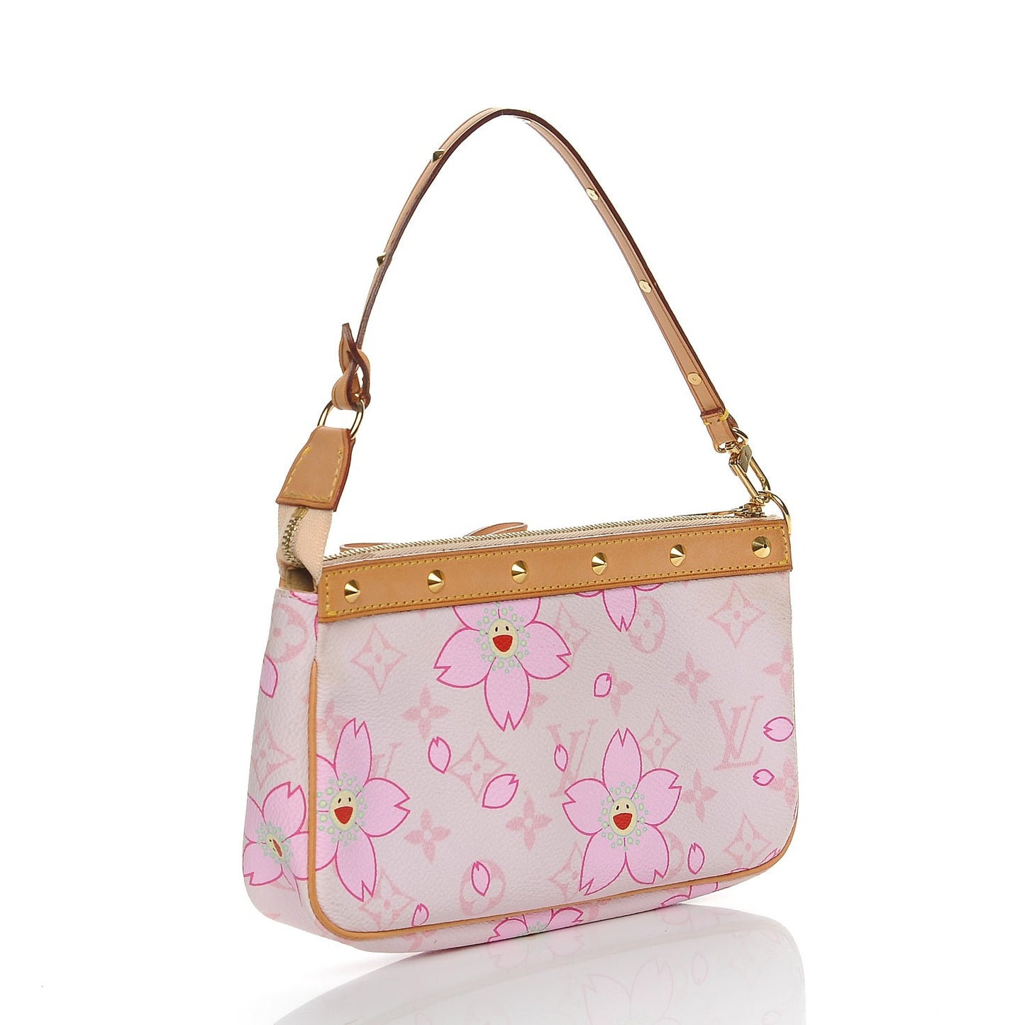 Monogram Cherry Blossom Pochette Accessories Pink