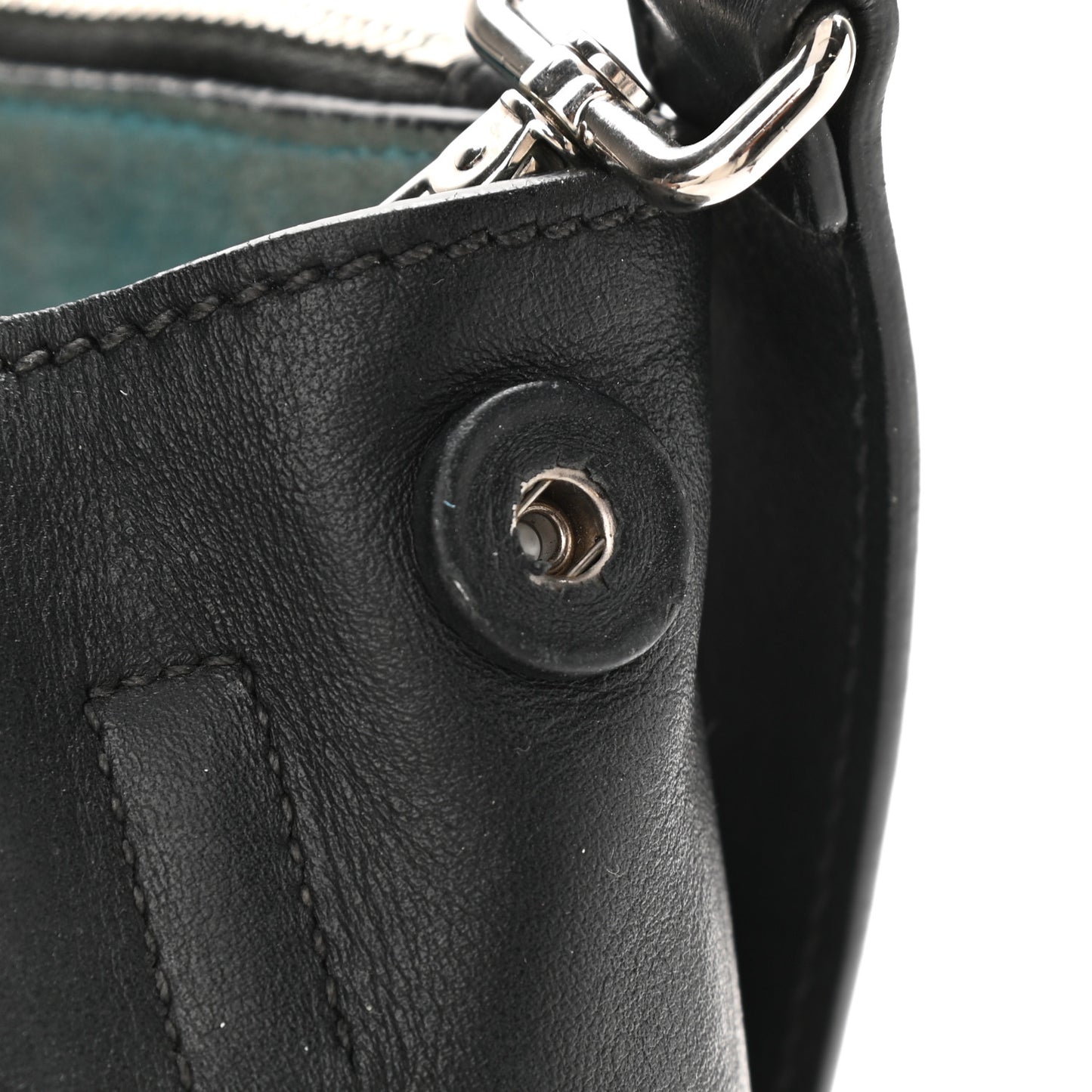 Soft Calfskin Galleria Double Zip Tote Black