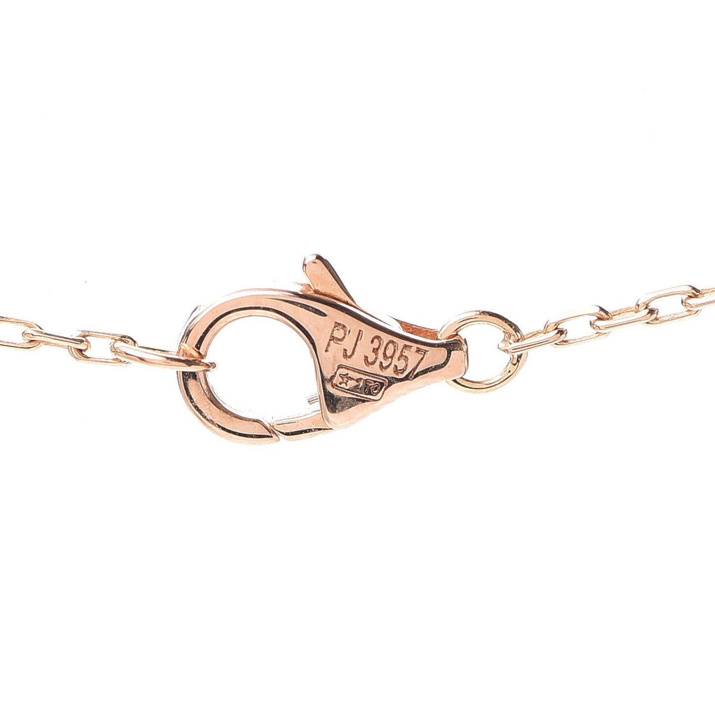 18K Pink Gold Diamond Trinity Pendant Necklace