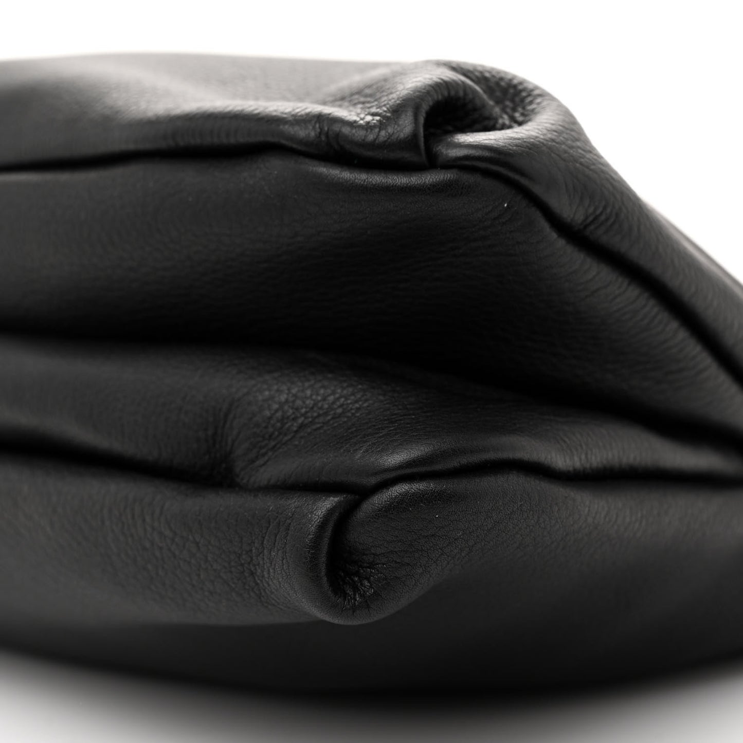 Grained Calfskin Bourse Clutch Black