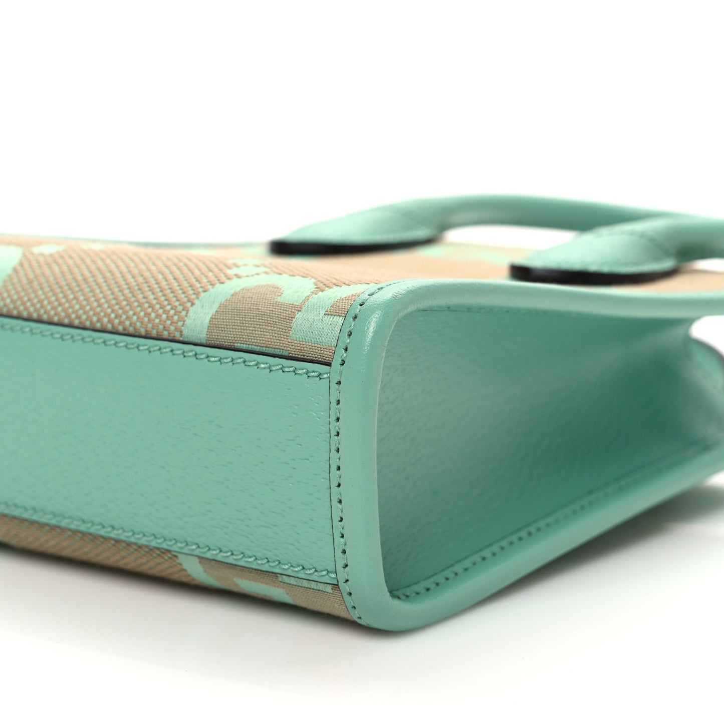 Monogram Jumbo GG Textured Dollar Calfskin Mini Tote Bag Pepperlight Mint