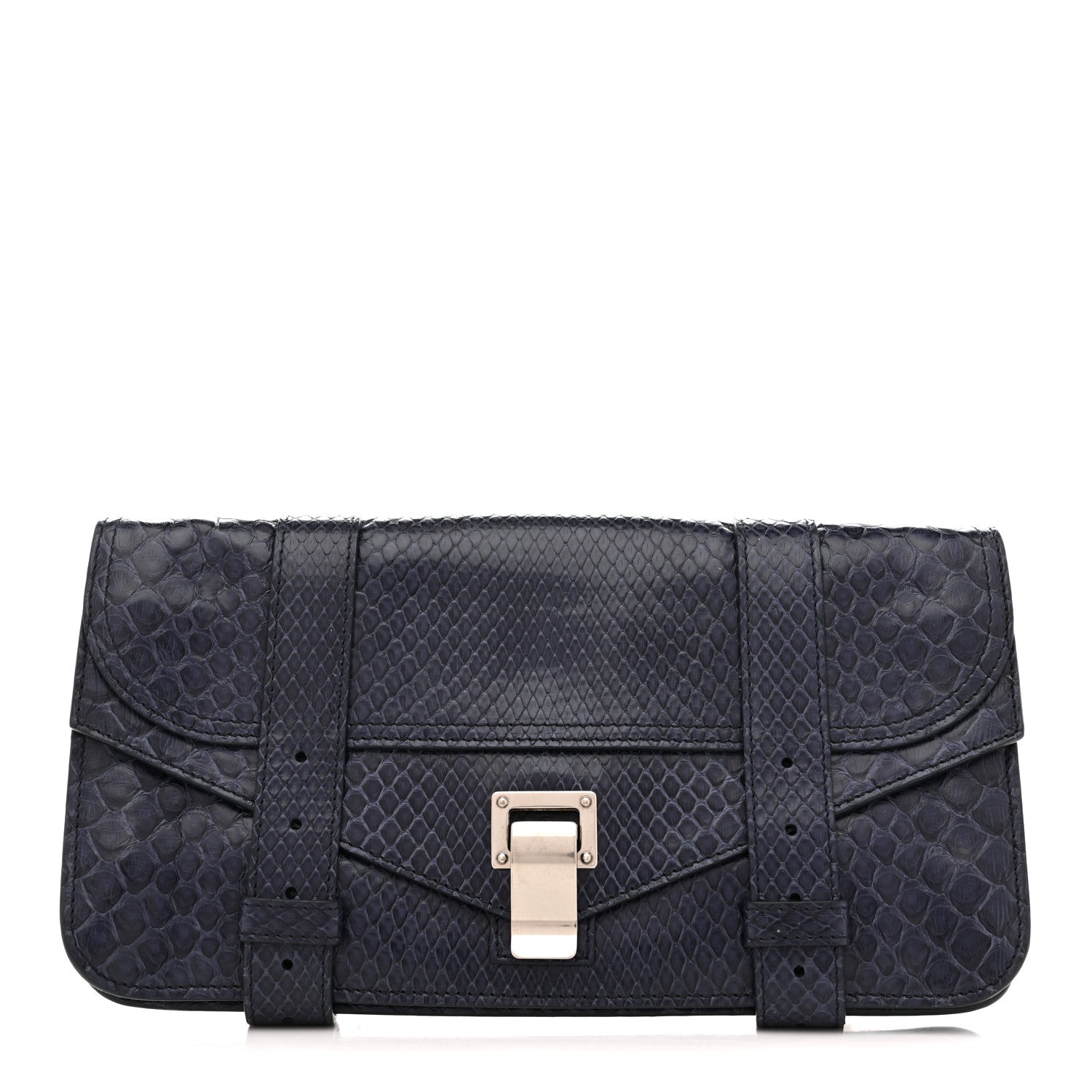 Proenza Schouler Snakeskin PS1 Pochette Clutch Blue 1861936