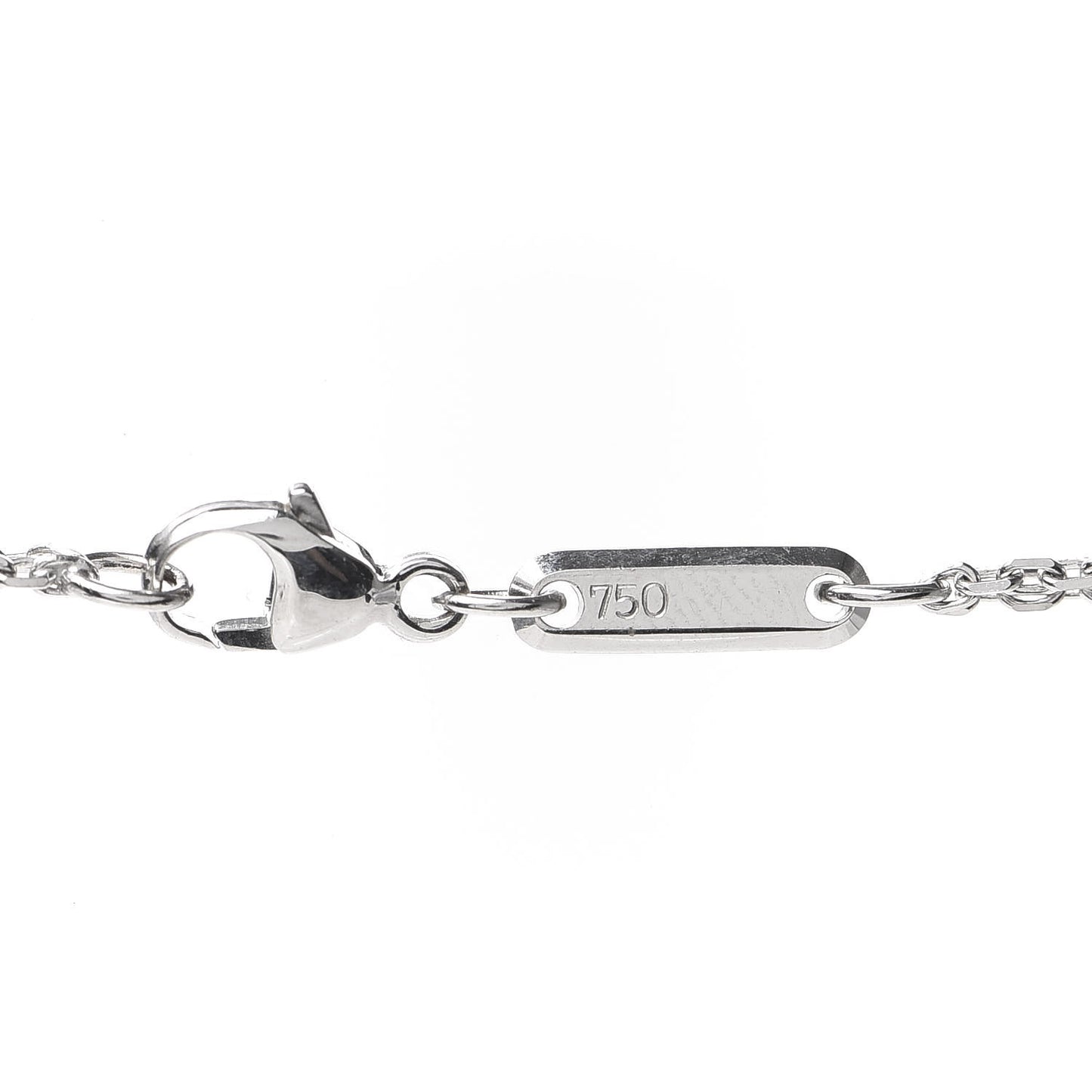 18K White Gold Diamond Happy Diamonds Dolphin Pendant Necklace