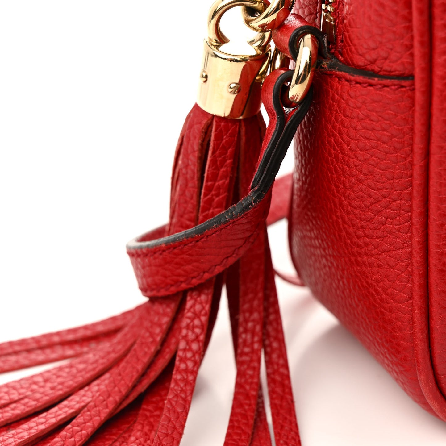 Pebbled Calfskin Small Soho Disco Bag Tabasco Red