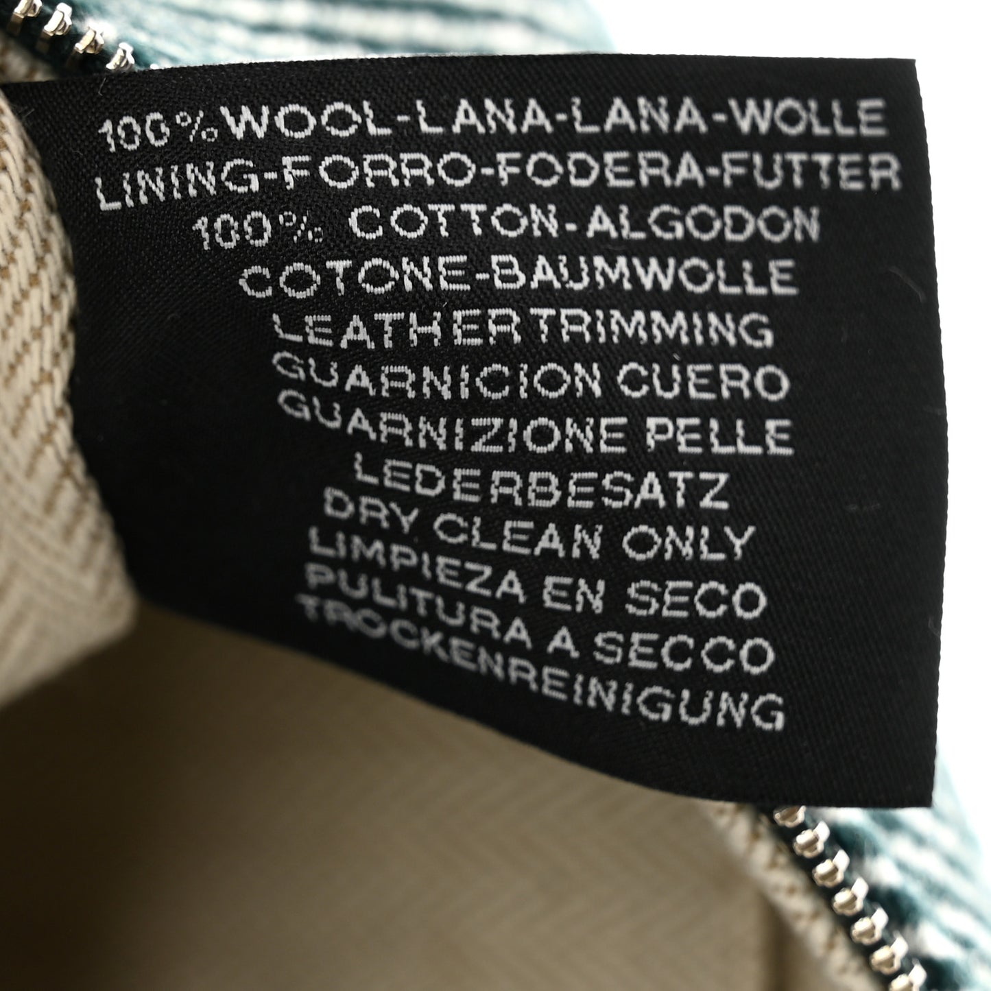 Wool Small Bride-A-Brac H Natte Pouch Vert Foret