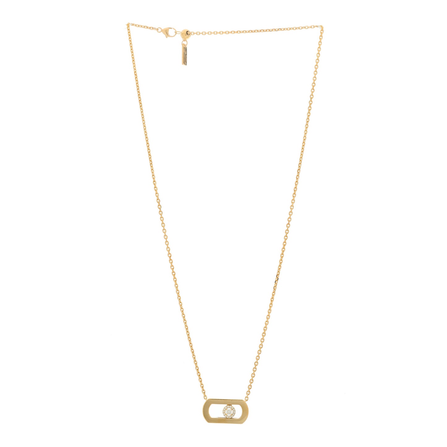 18K Yellow Gold Diamond So Move Pendant Necklace