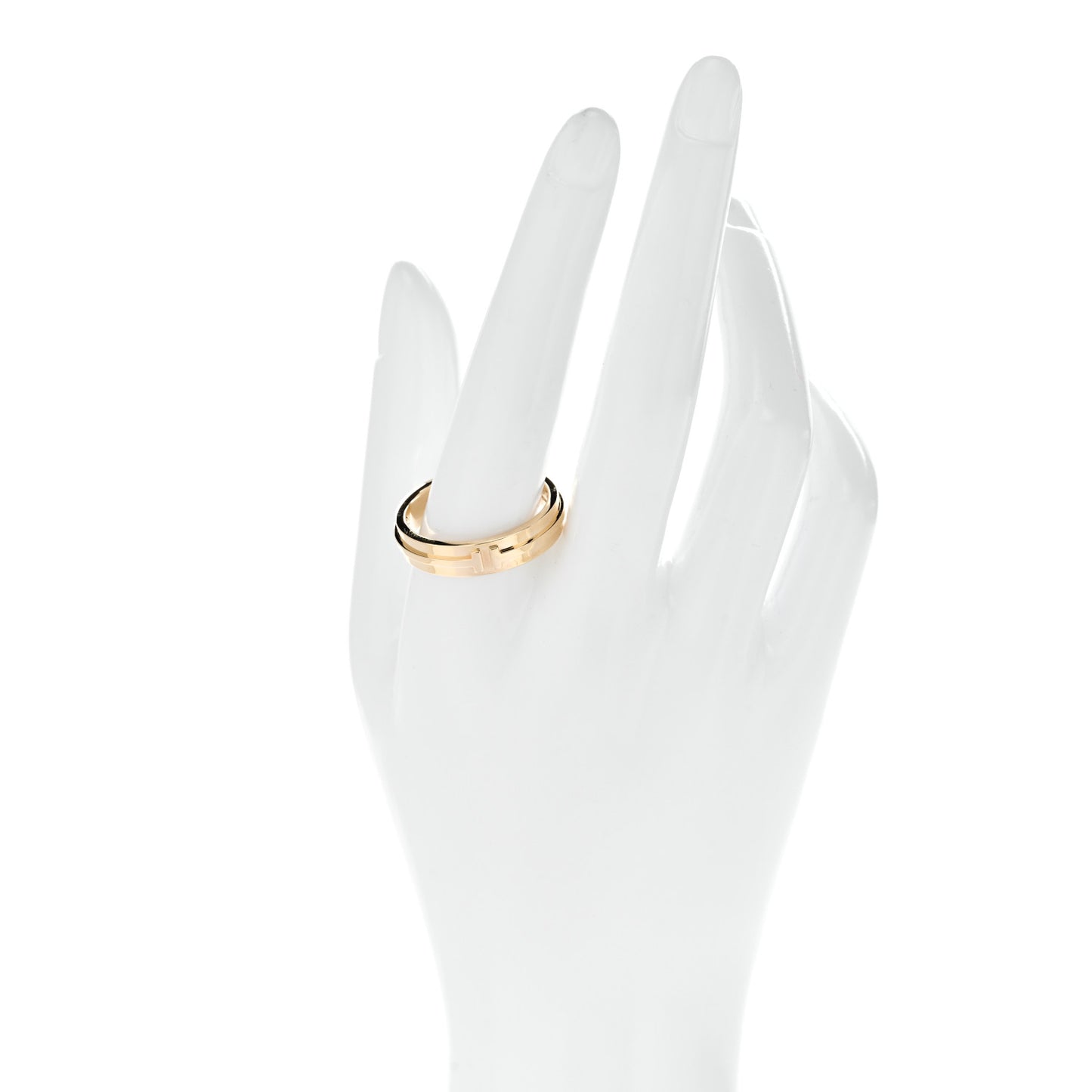 18K Yellow Gold Tiffany T Wide Ring 66 11.5