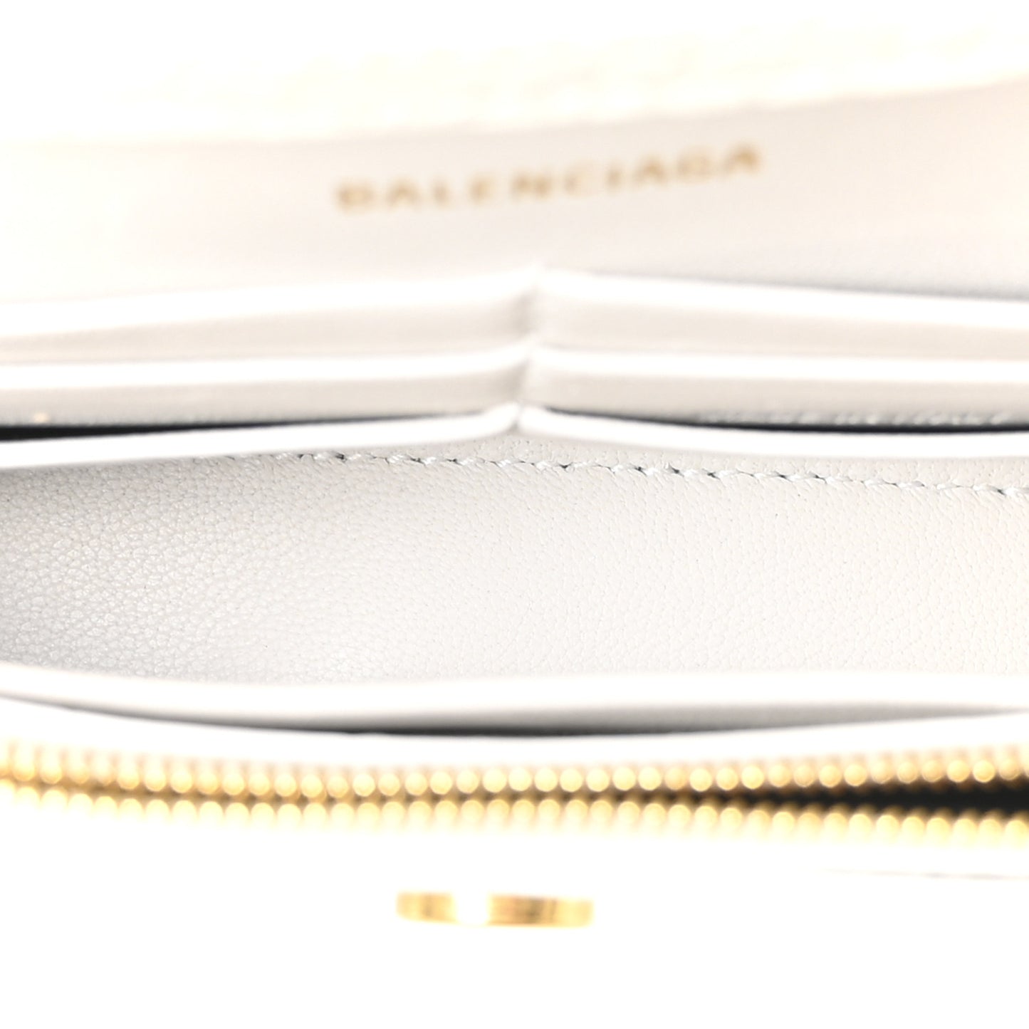 Shiny Calfskin Crocodile Embossed Hourglass Chain Bag White