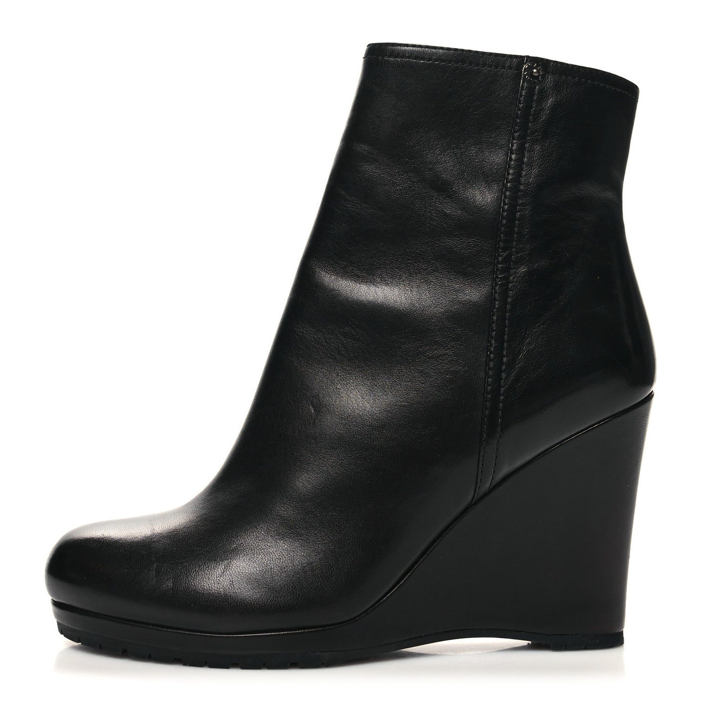 Vitello Wedge Ankle Boots 39.5 Black
