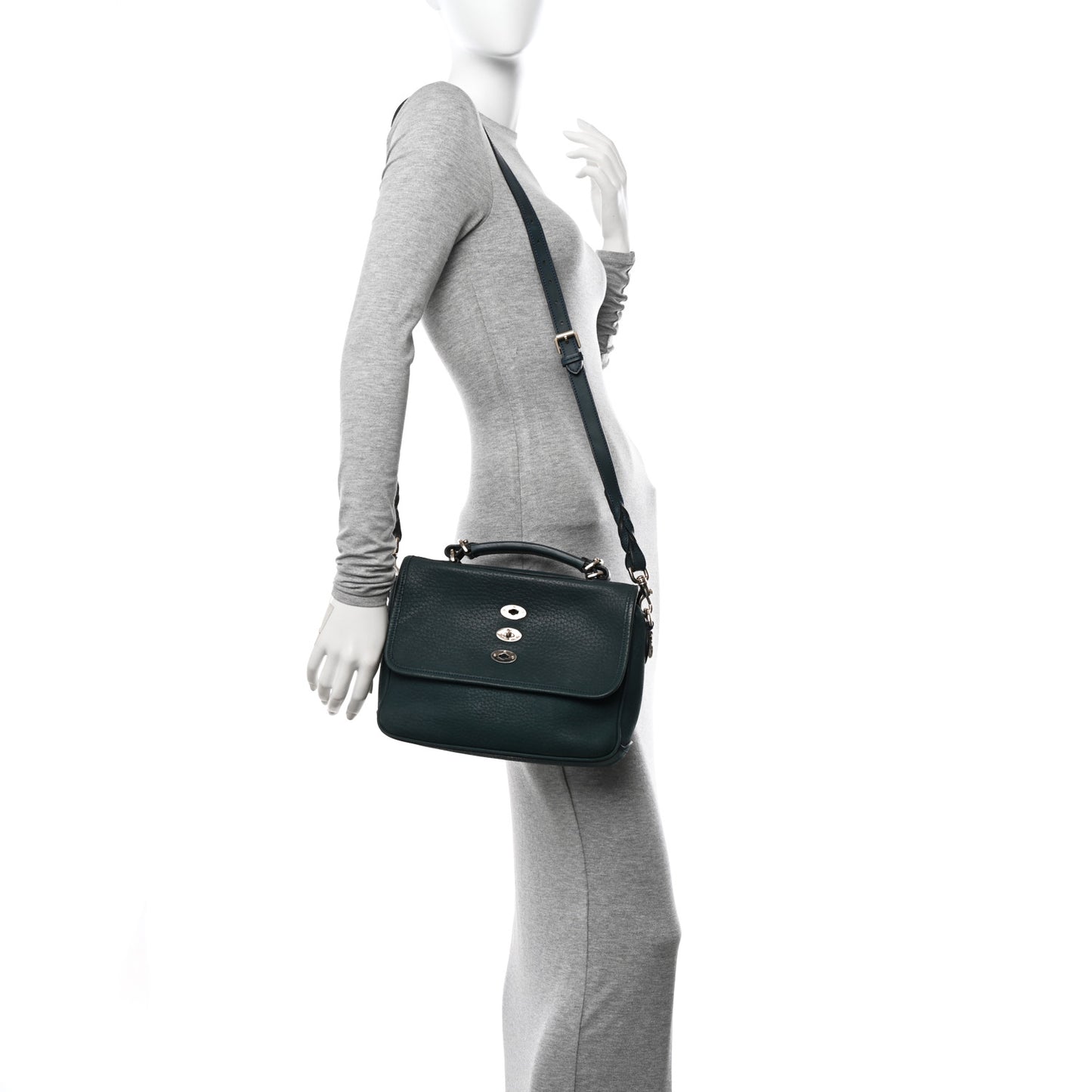 Shrunken Calfskin Medium Bryn Petrol