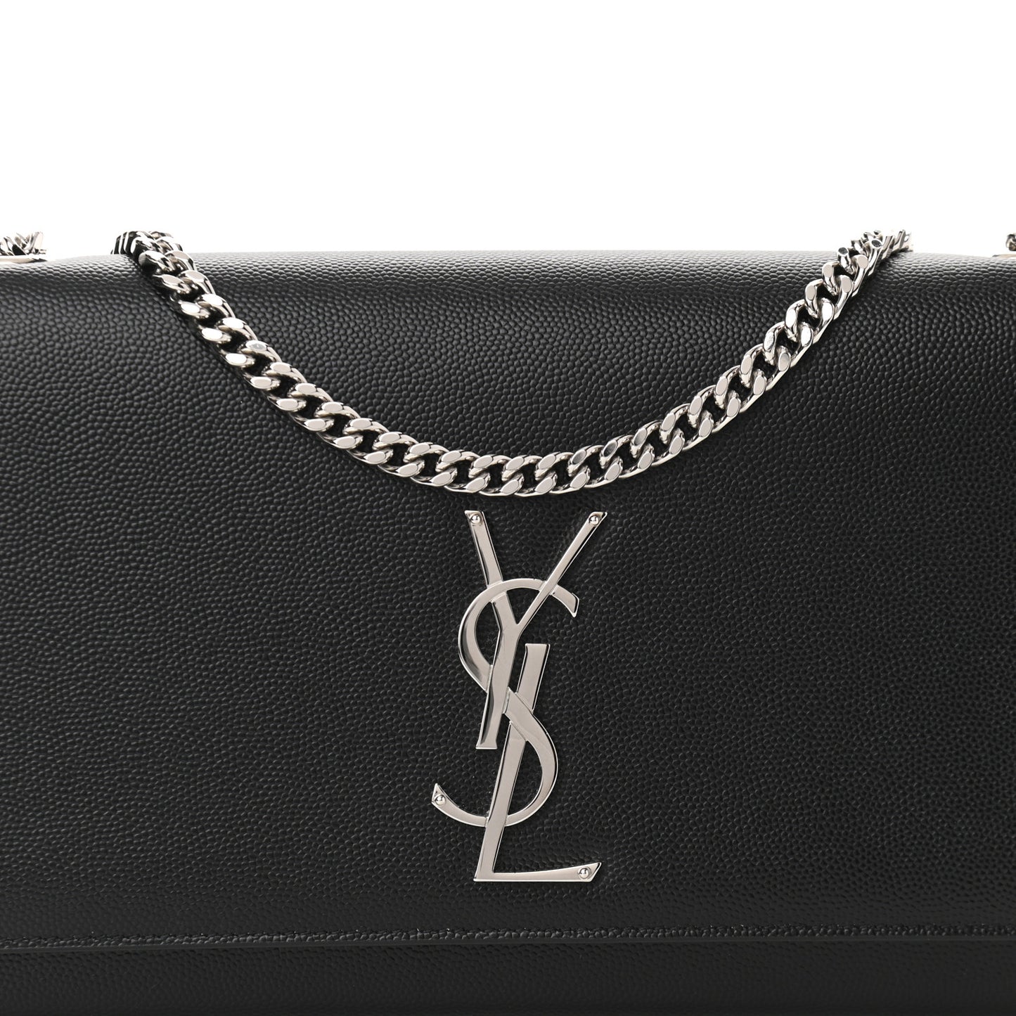 Grain De Poudre Medium Classic Monogram Kate Satchel Black
