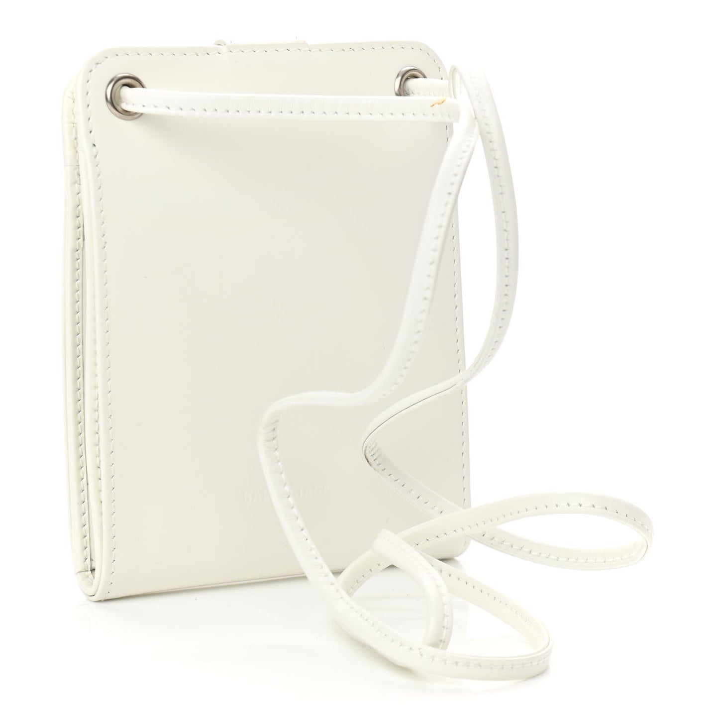 Calfskin Card Holder Crossbody Bag White
