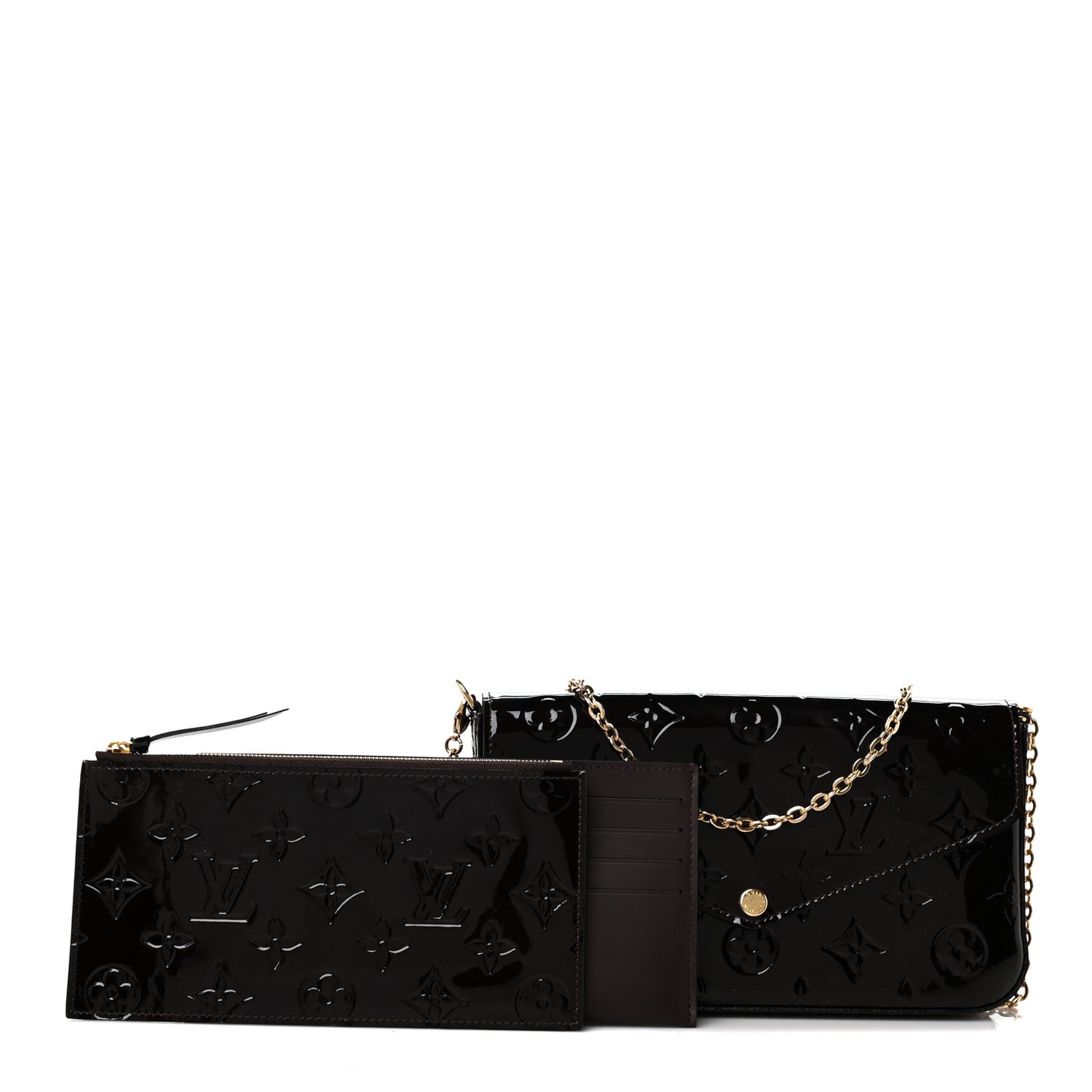 Vernis Pochette Felicie Chain Wallet Amarante