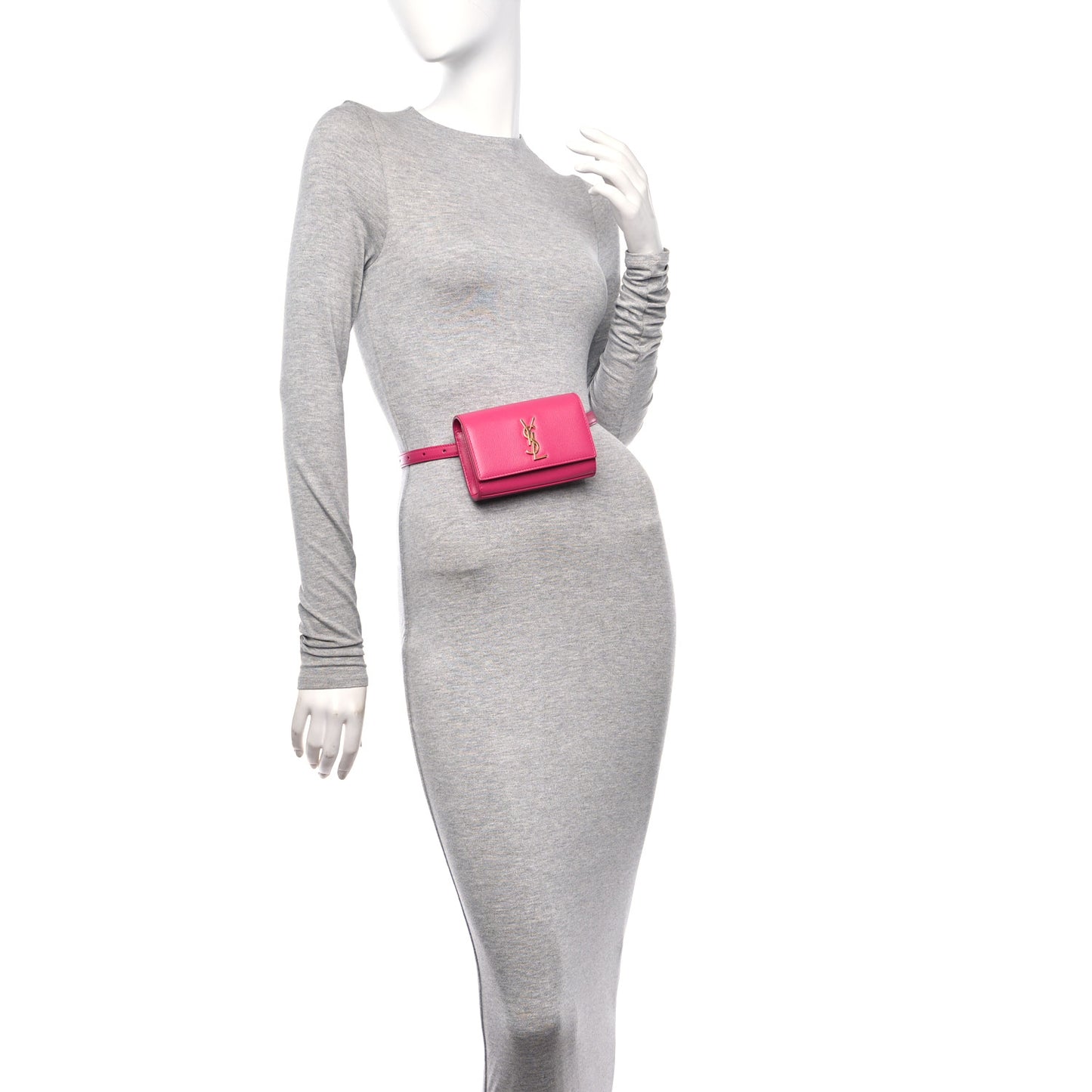 Grain De Poudre Monogram Kate Belt Bag Fuchsia