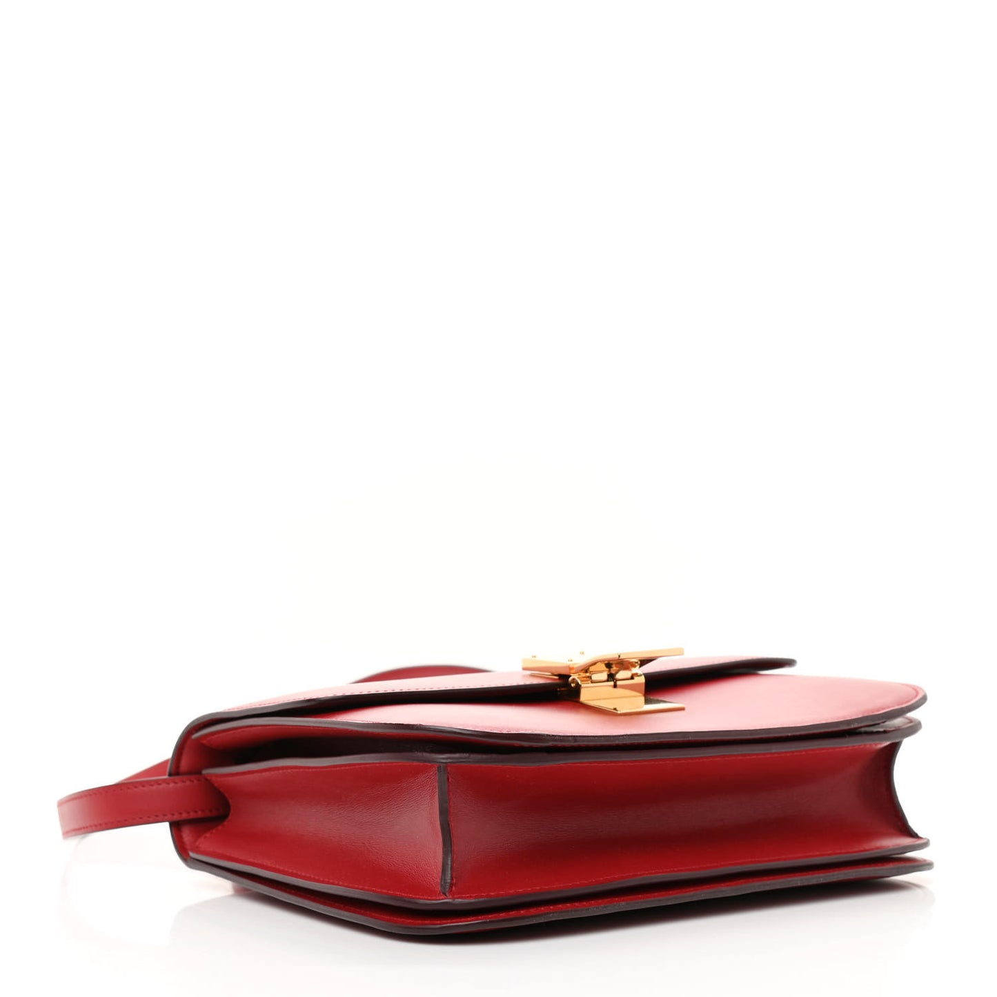 Box Calfskin Medium Classic Box Flap Bag Red