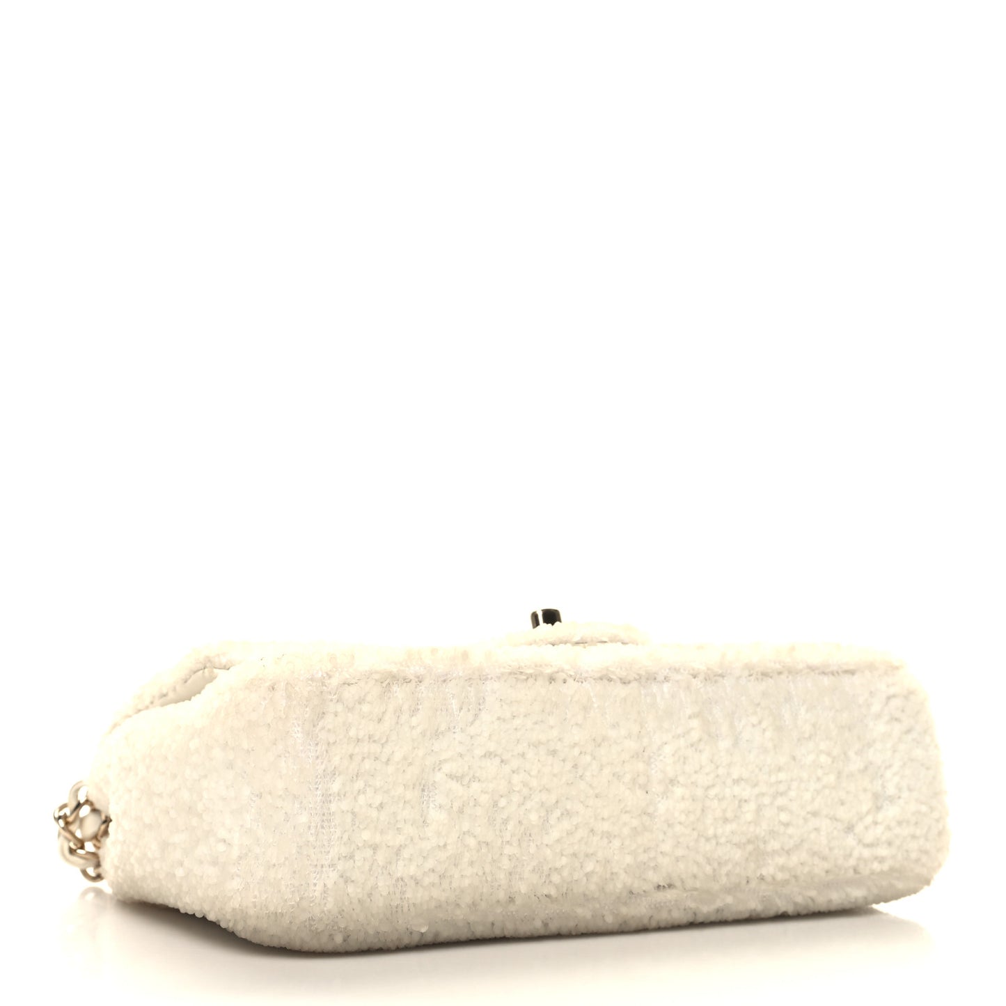Sequin Mini Rectangular Flap White