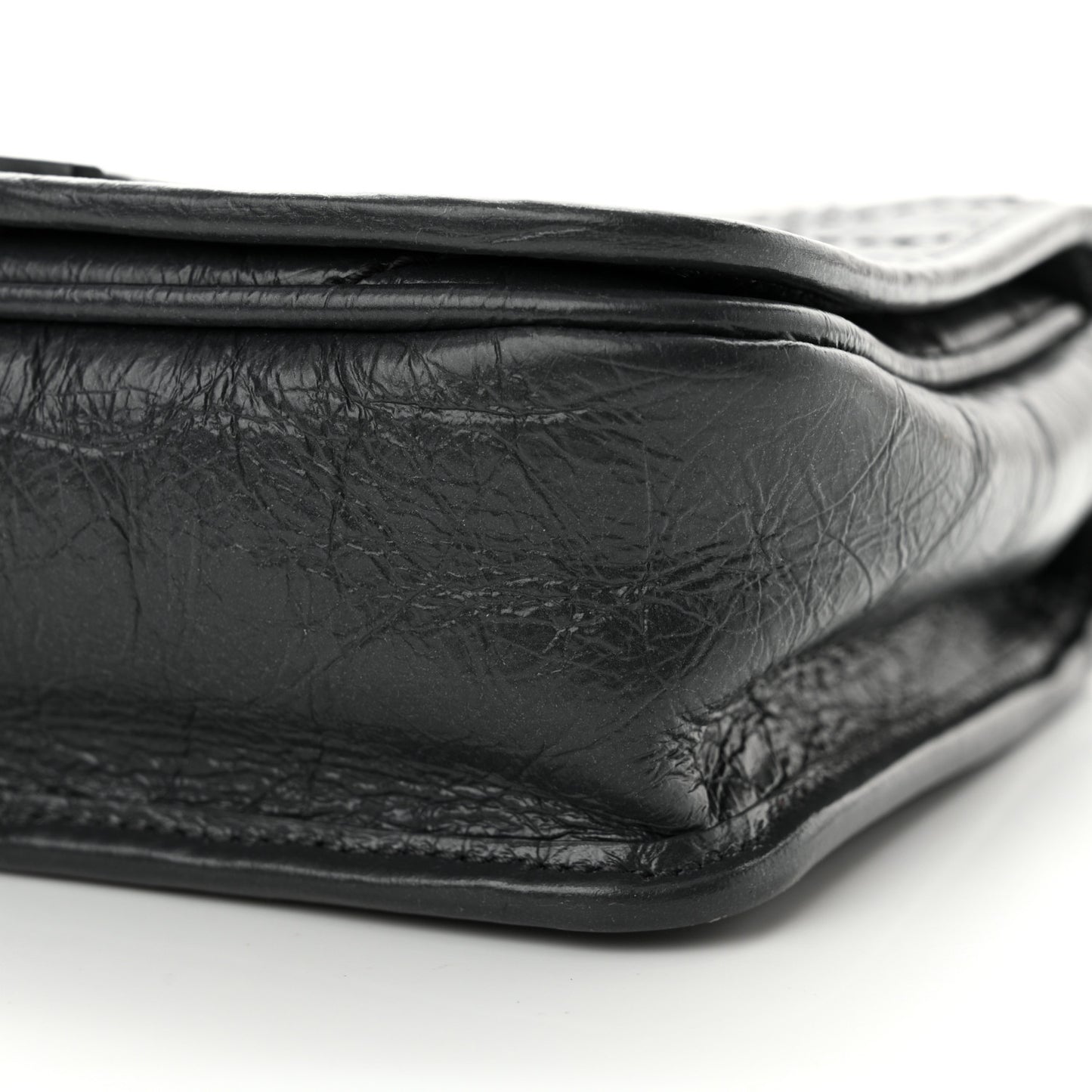 Crinkled Calfskin Matelasse Monogram Niki Chain Wallet Storm