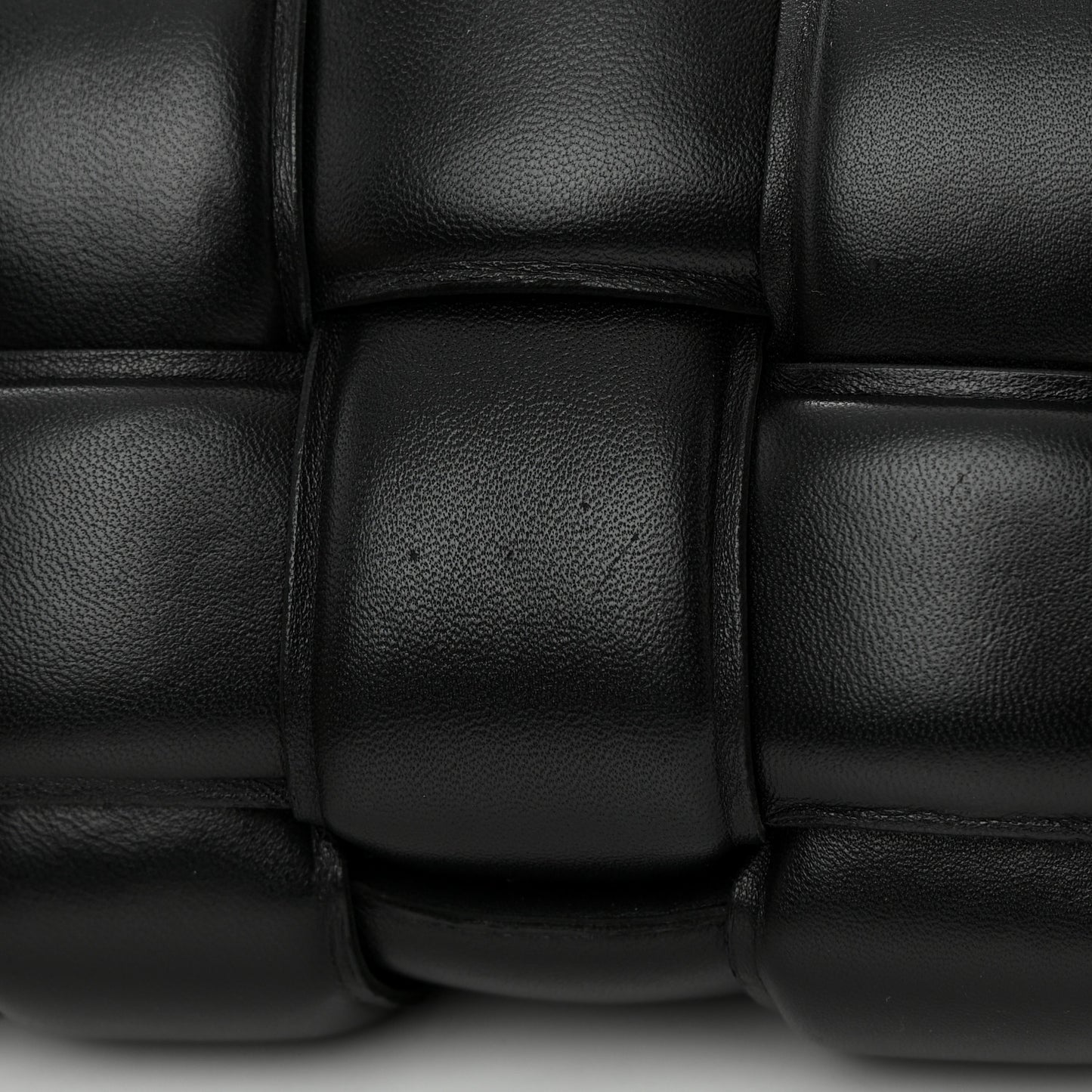 Nappa Maxi Intreccio Padded Cassette Crossbody Bag Black