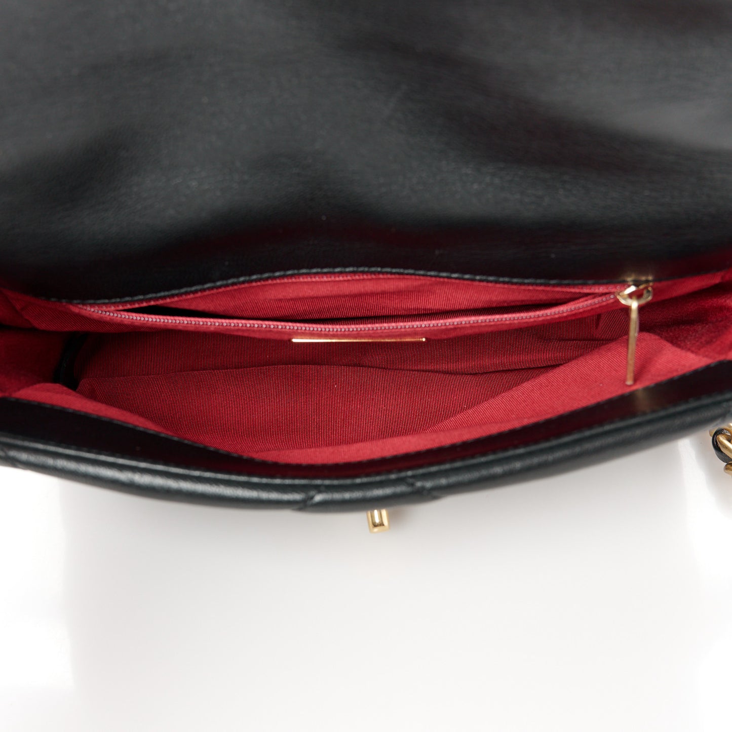 Goatskin Quilted Medium Chanel 19 Flap Black