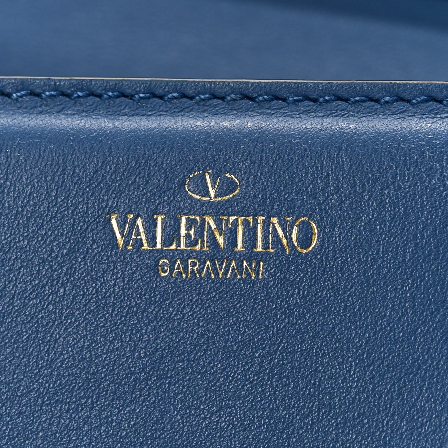 Calfskin Vlogo Small Loco Shoulder Bag Blue