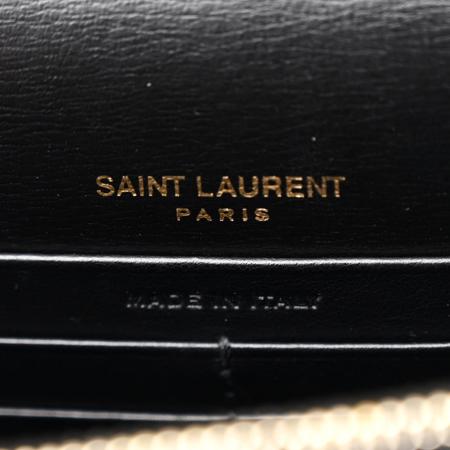 Calfskin Monogram Sunset Chain Wallet Black