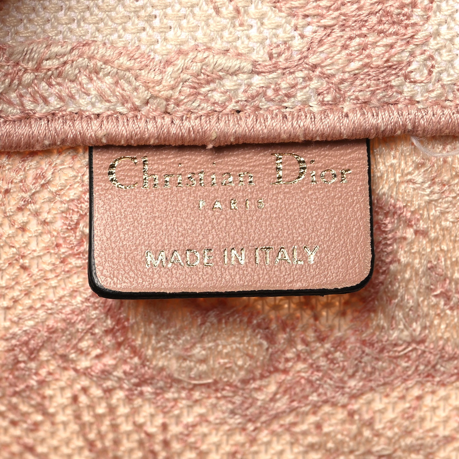 Christian Dior Canvas Embroidered Medium Dioriviera Toile De Jouy Book Tote Rose 6 of 15