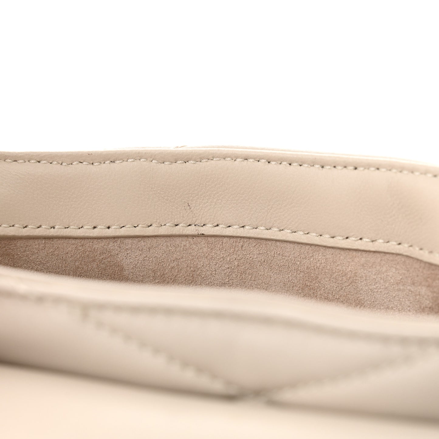 Lambskin Quilted Le 57 Diamond Shoulder Bag Crema Soft