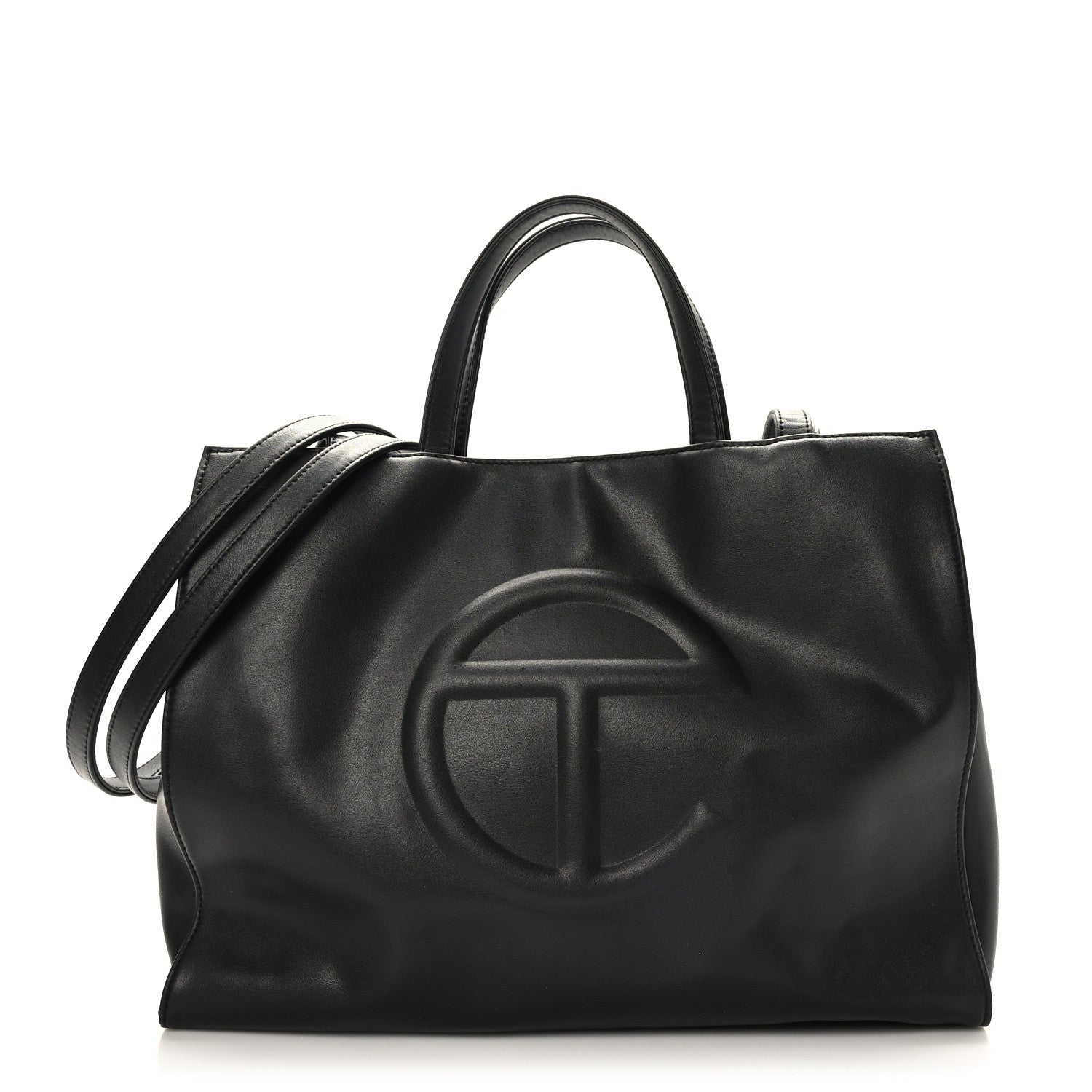 Telfar Vegan Leather Medium Shopping Bag Black 1 of 8