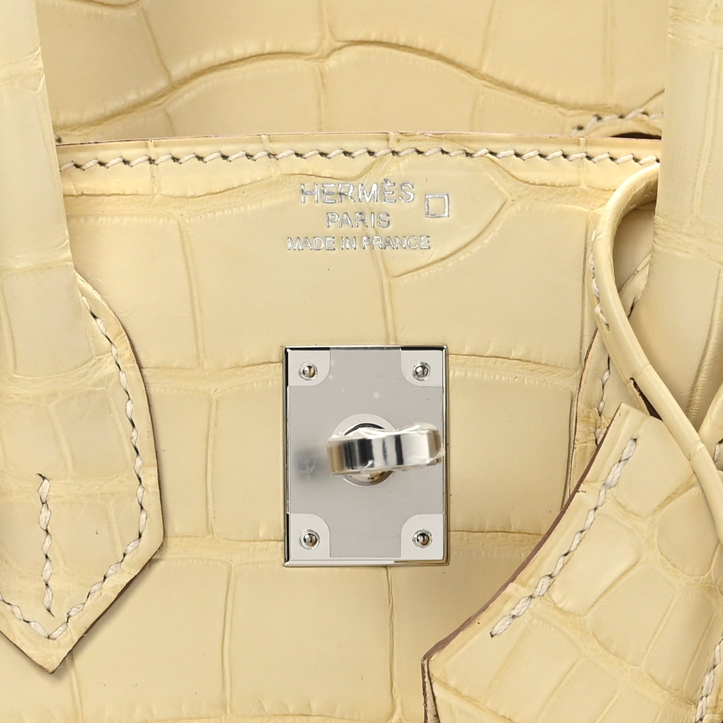 Matte Alligator Birkin 25 Vanille