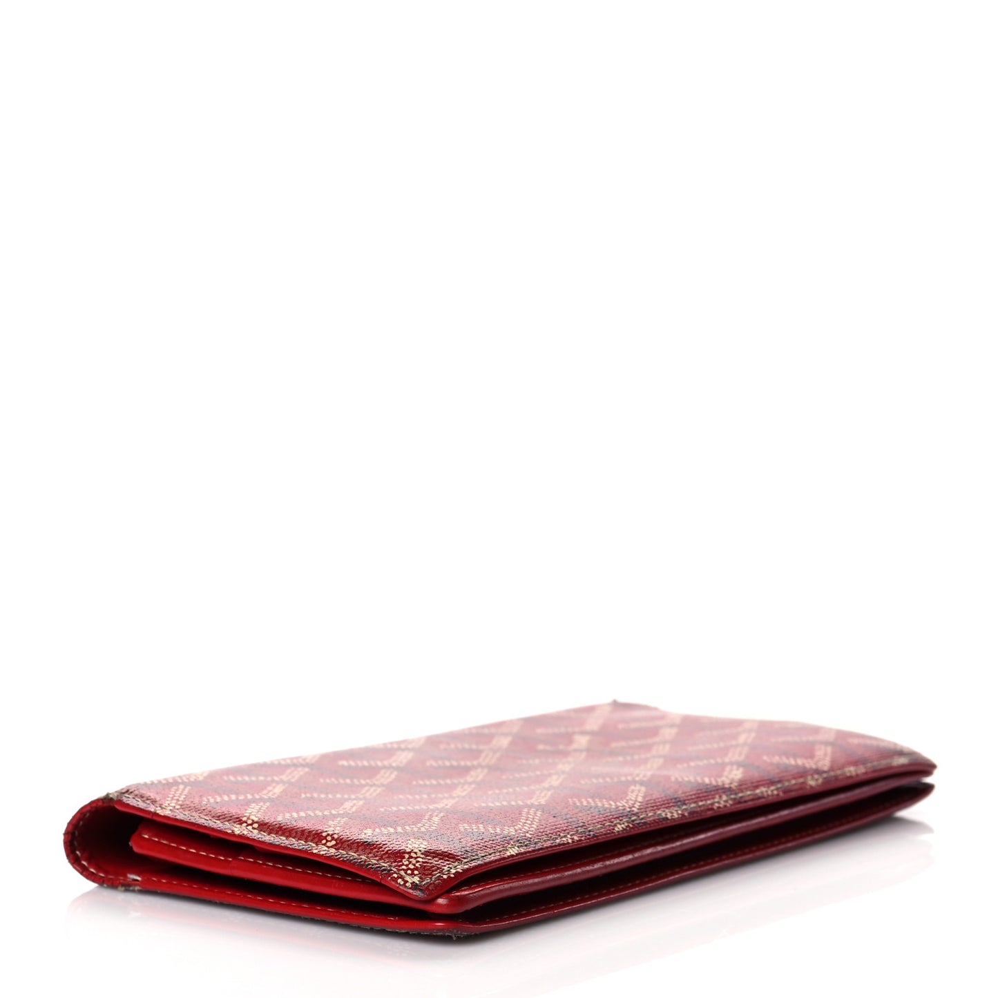 Goyardine Long Bi-Fold Wallet Red