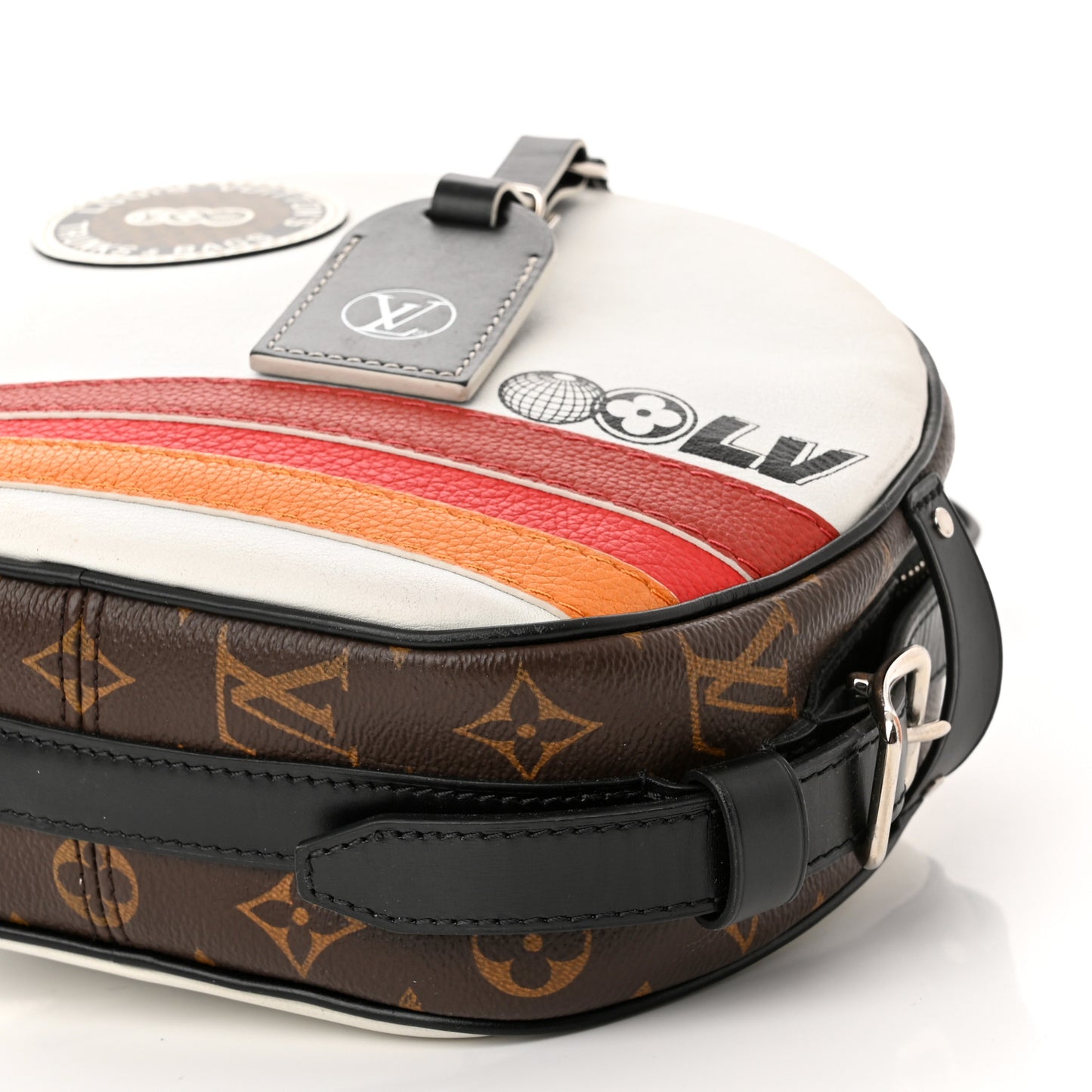 Calfskin Monogram LV Airline Boite Chapeau Souple White