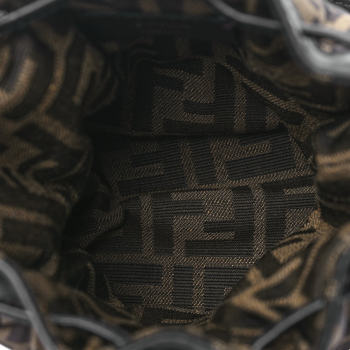 Silk Vitello King FF 1974 Quilted Mini Mon Tresor Bucket Bag Tobacco Moro