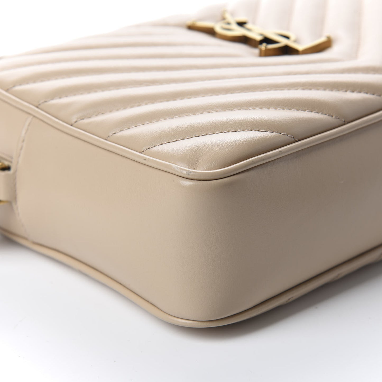 Calfskin Matelasse Monogram Lou Camera Bag Crema Soft