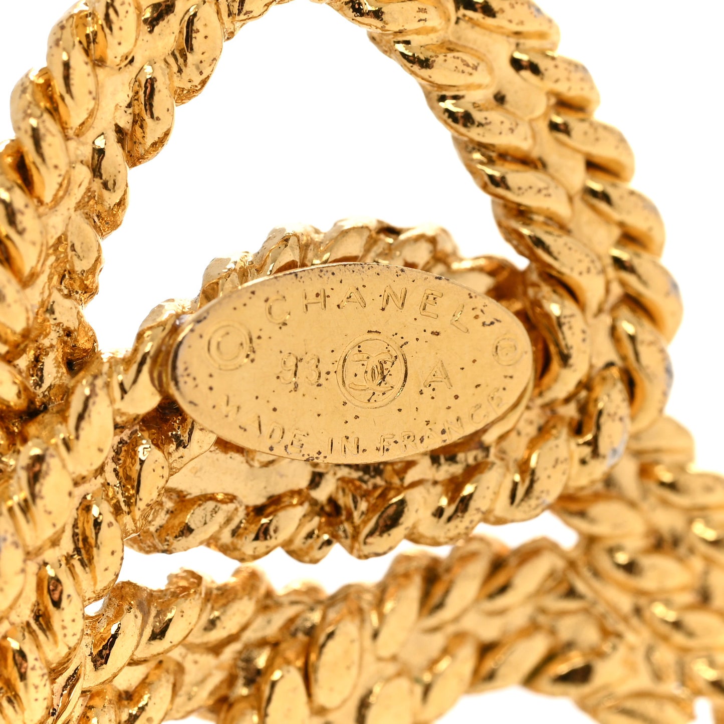 CC Chain Pendant Necklace Gold