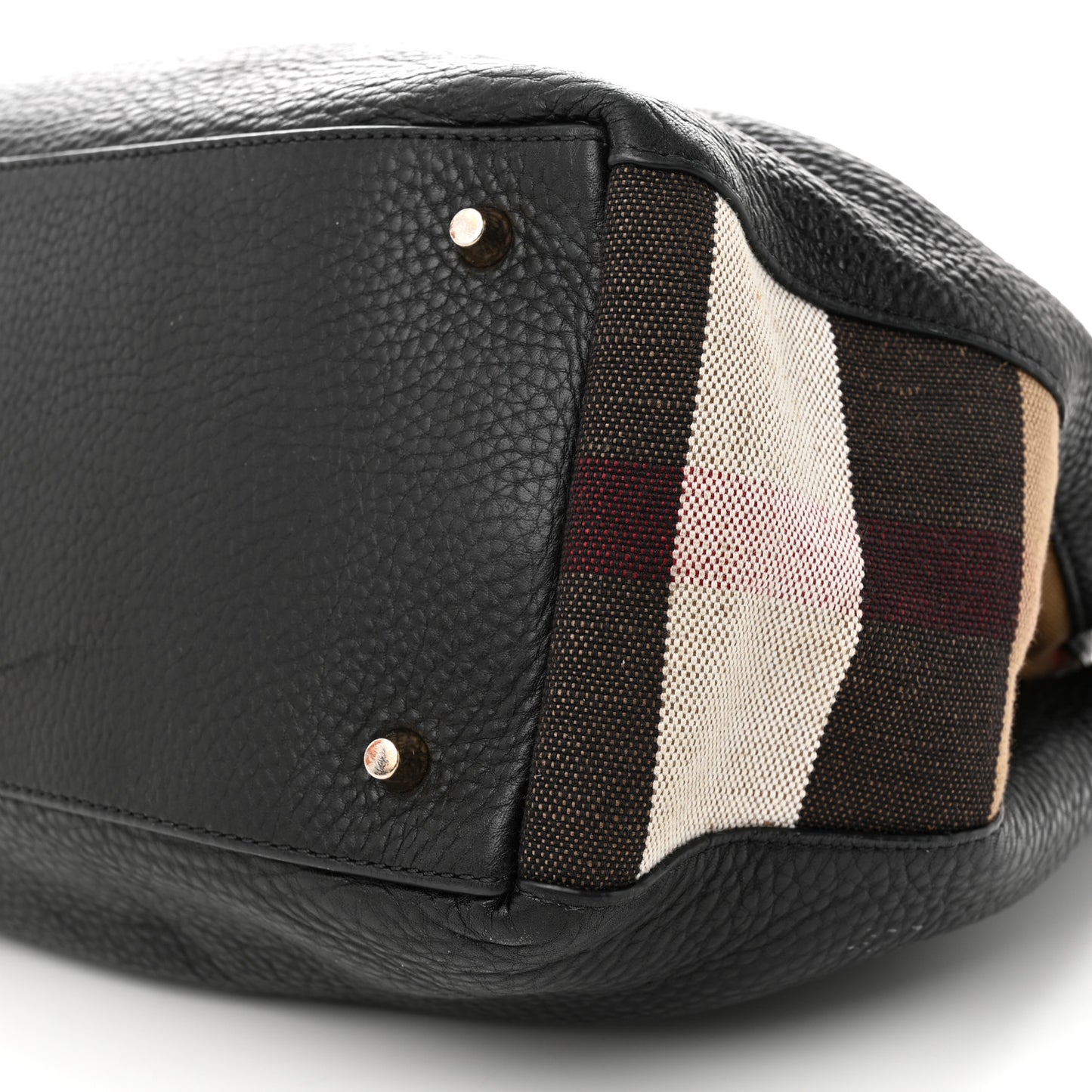 Grainy Calfskin House Check Medium Maidstone Black