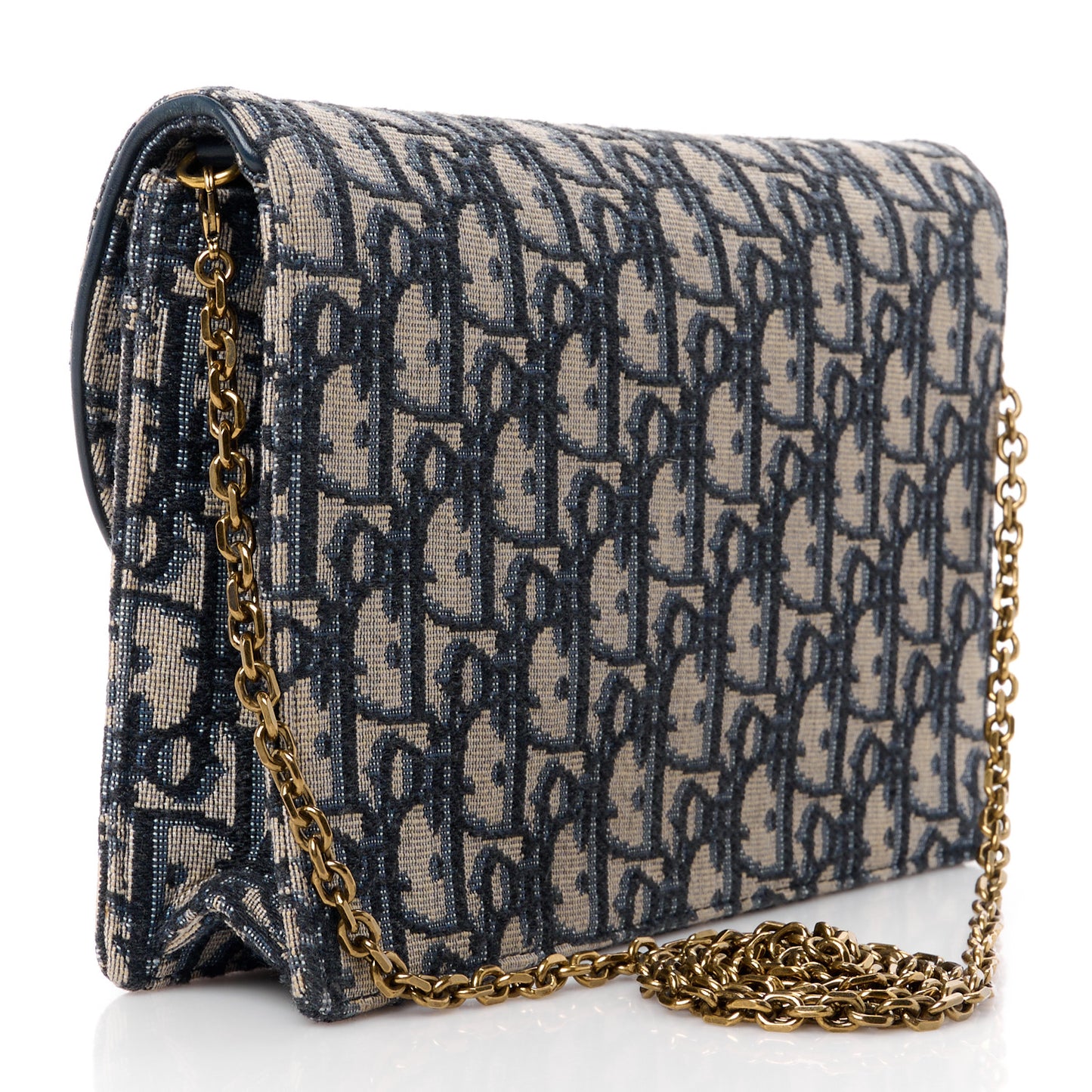 Oblique Saddle Chain Pouch Blue