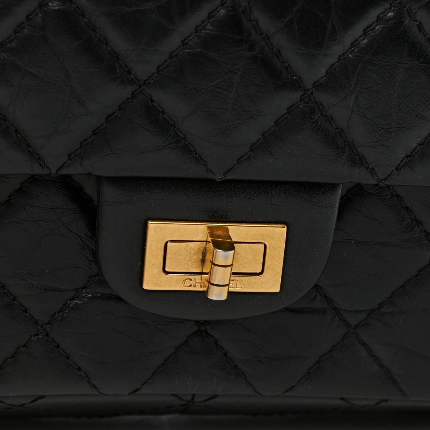 Chanel Aged Calfskin Quilted 2.55 Reissue 226 Flap Black 13 of 14