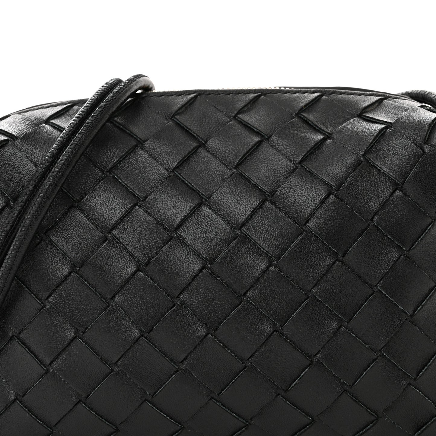 Nappa Intrecciato Mini Loop Camera Bag Black
