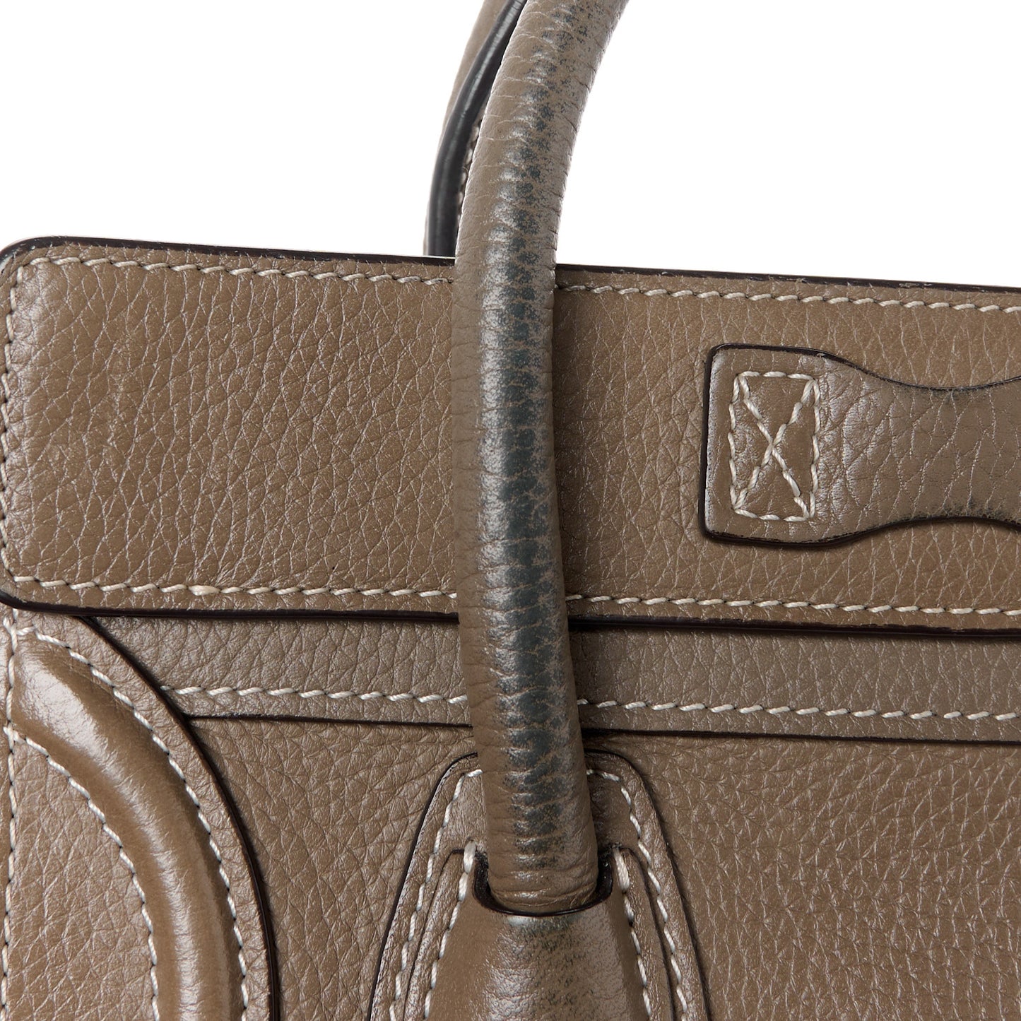 Drummed Calfskin Nano Luggage Souris