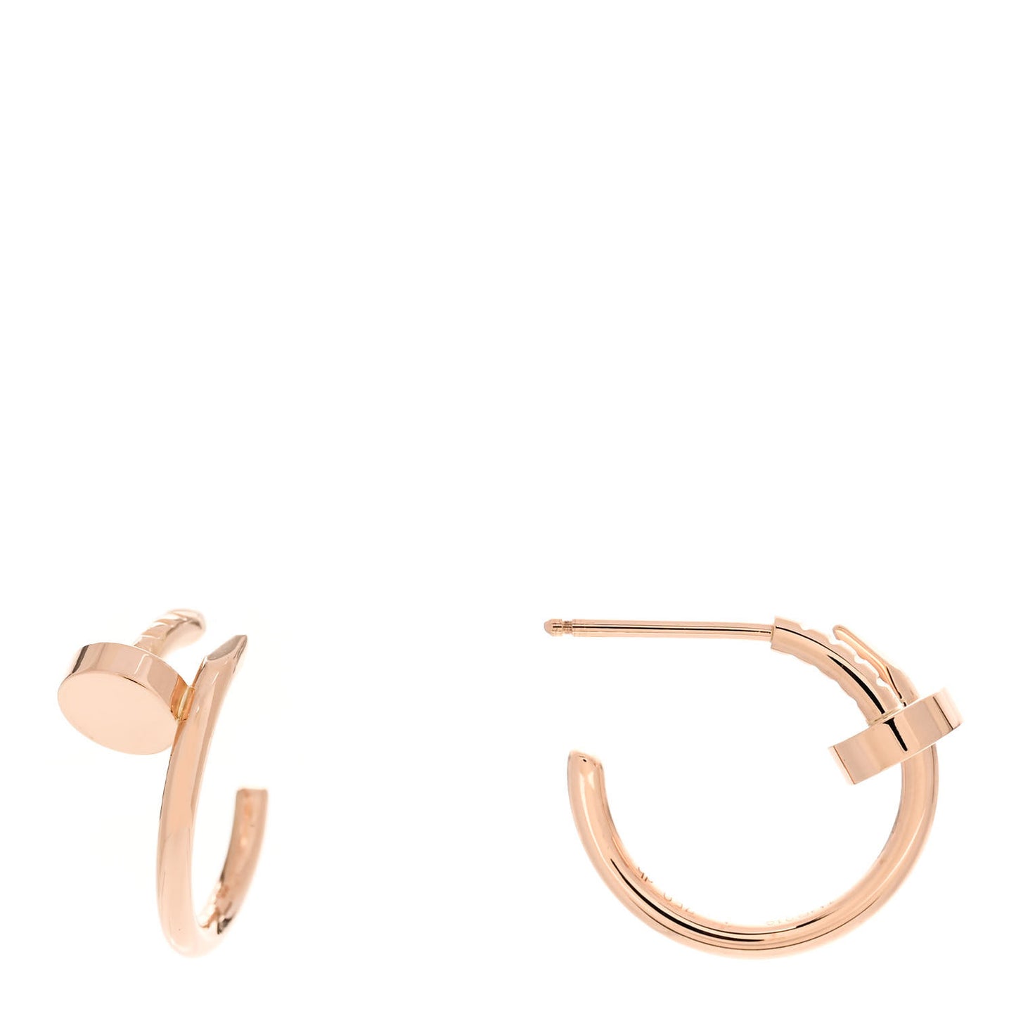 18K Pink Gold Juste Un Clou Hoop Earrings