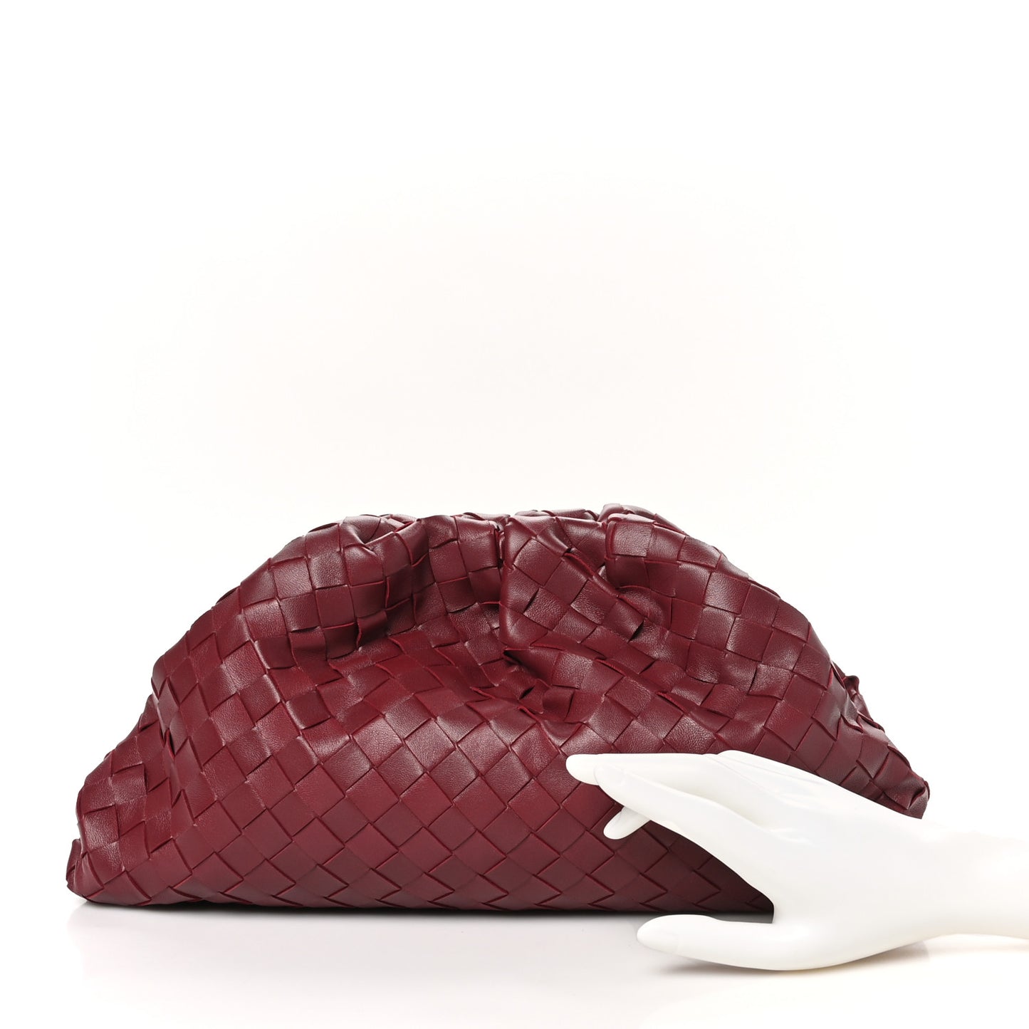 Nappa Maxi Intrecciato The Pouch Oversized Clutch Bordeaux